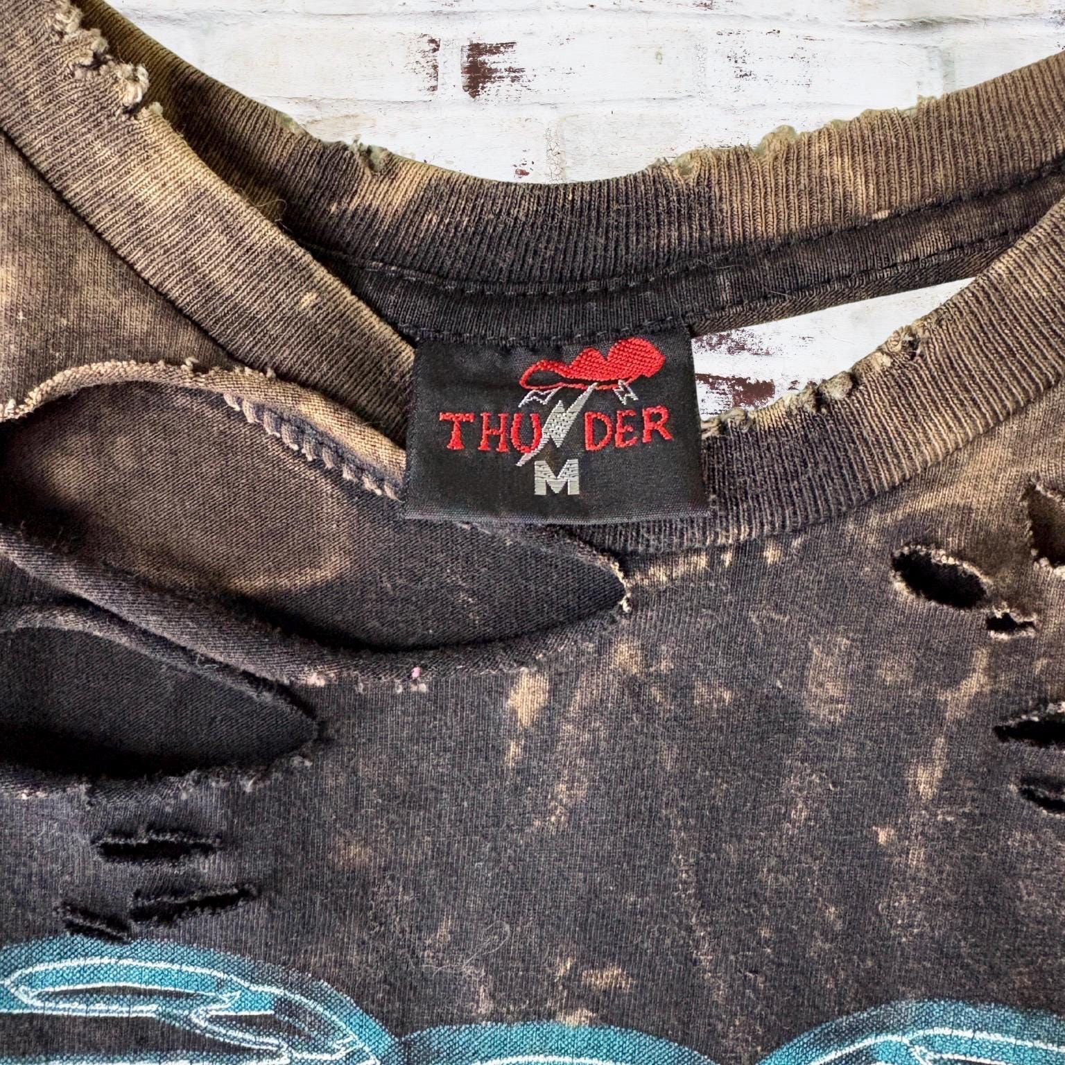 Aerosmith Bleached Shredded Band Tee