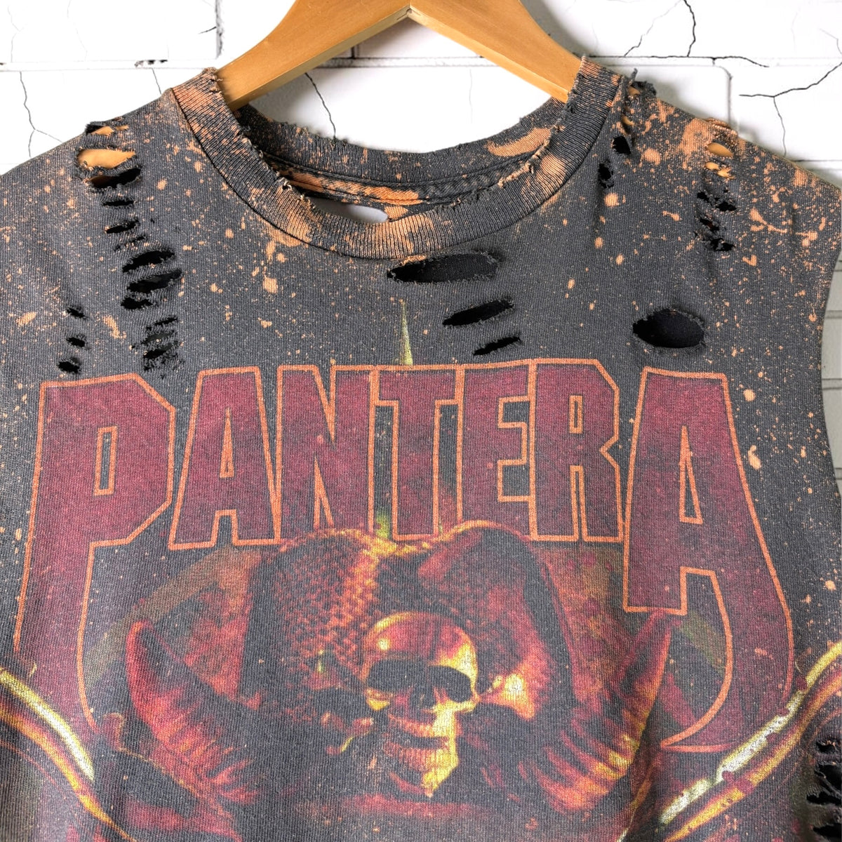 Pantera Cowboys From Hell Bleached Distressed Tee
