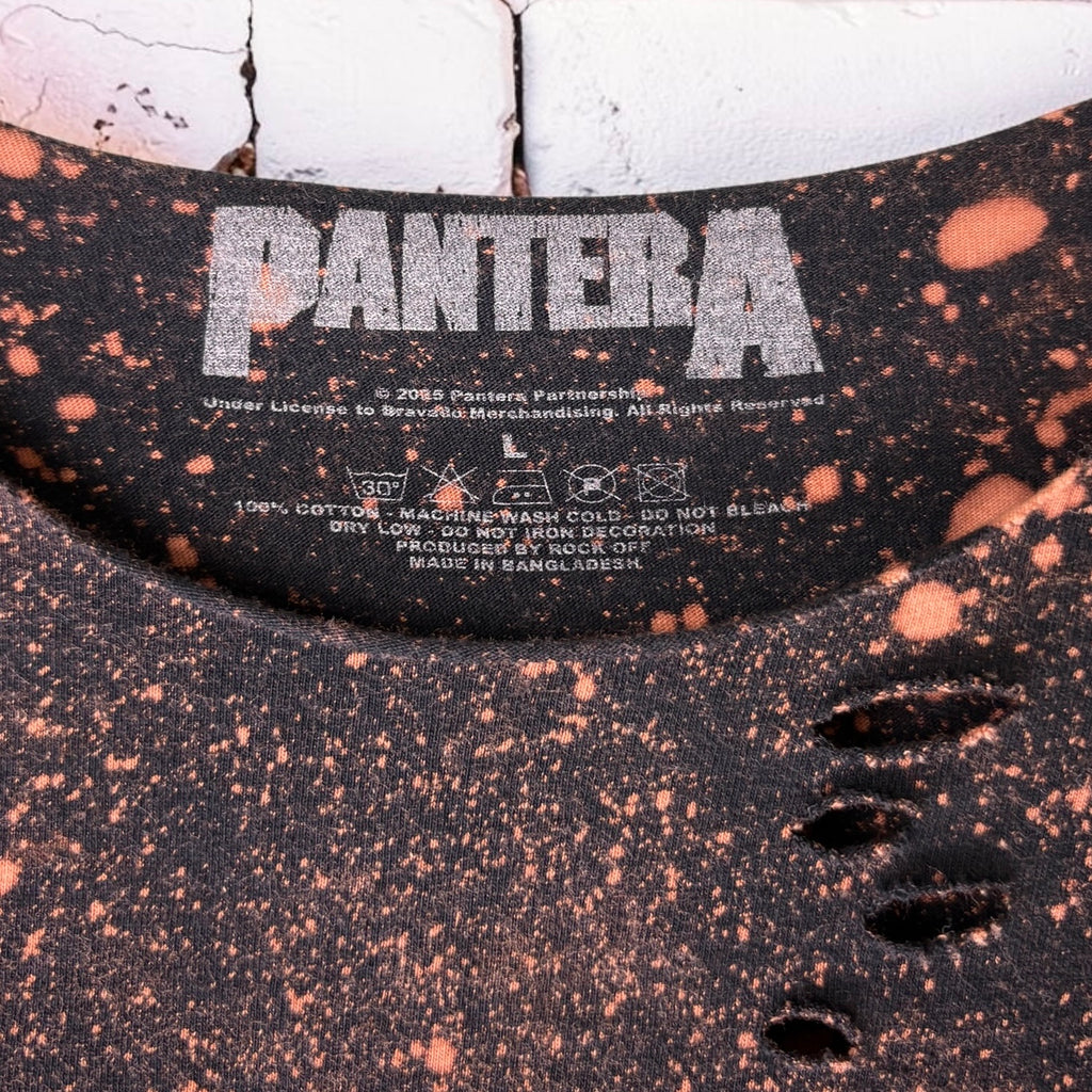 Pantera Bleached Distressed cut off Band Tee