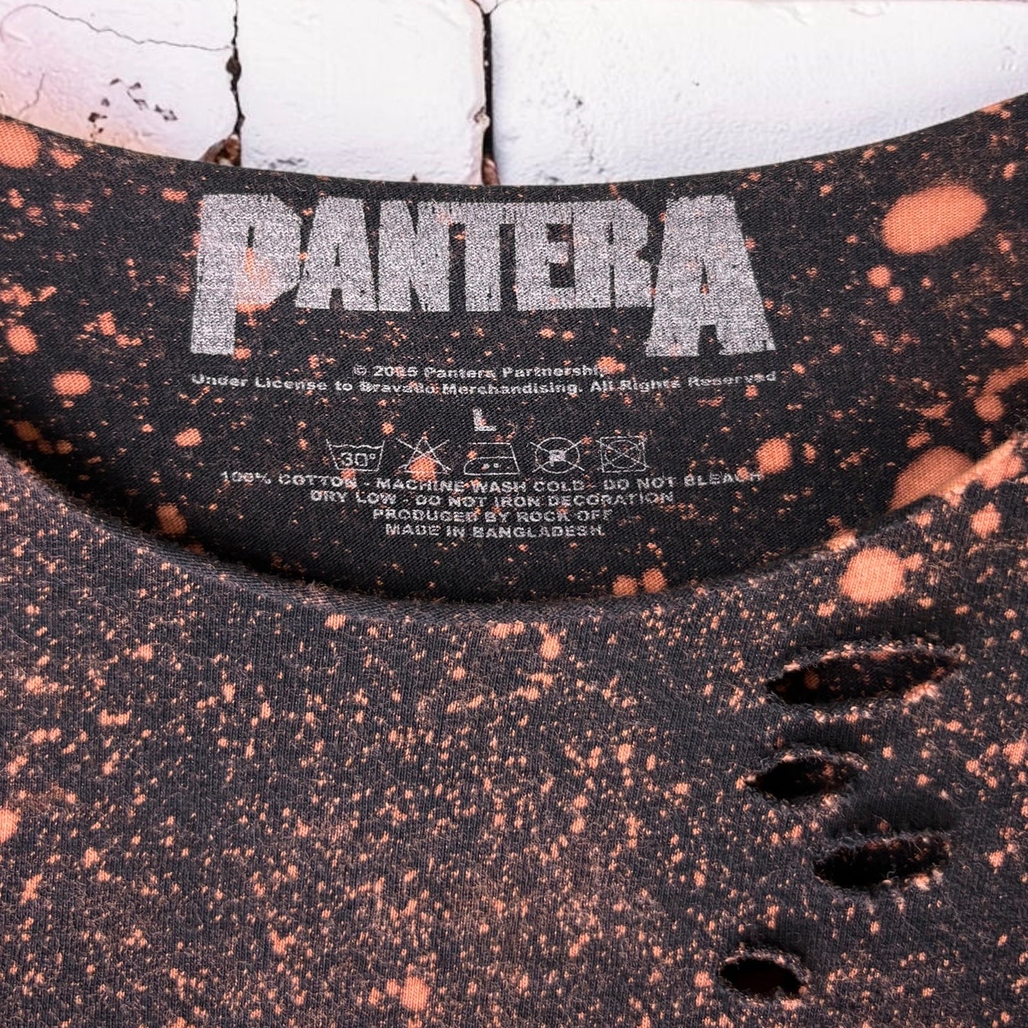 Pantera Bleached Distressed cut off Band Tee