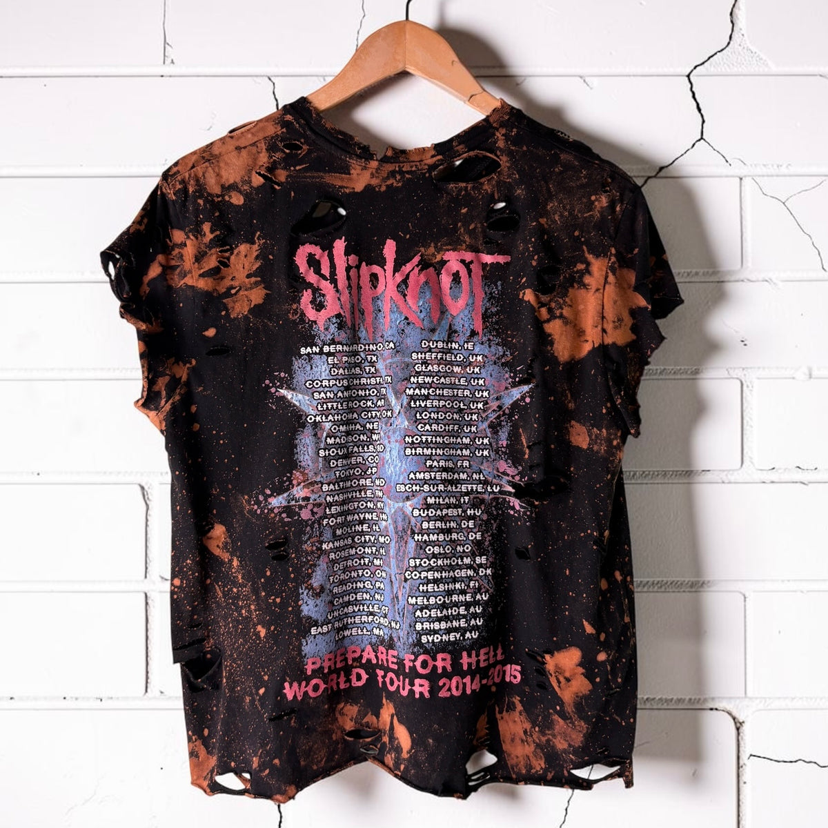 Slipknot Distressed Band Tee Size Medium