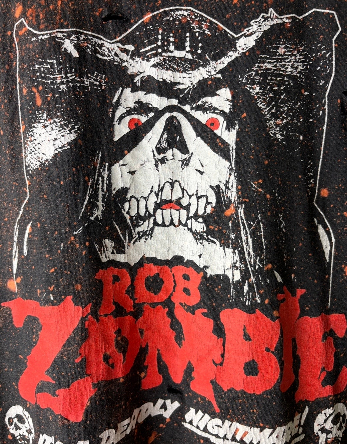 Rob Zombie Bleached Distressed T-Shirt Size XL