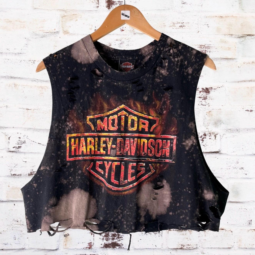 Harley Davidson Classic Logo Distressed Tee