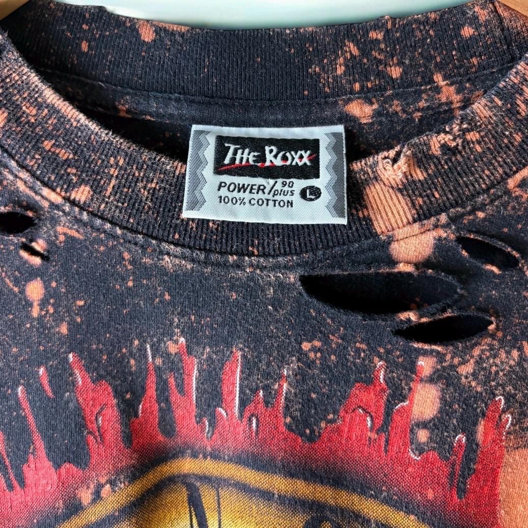 Guns n roses cropped bleached shredded band Shirt