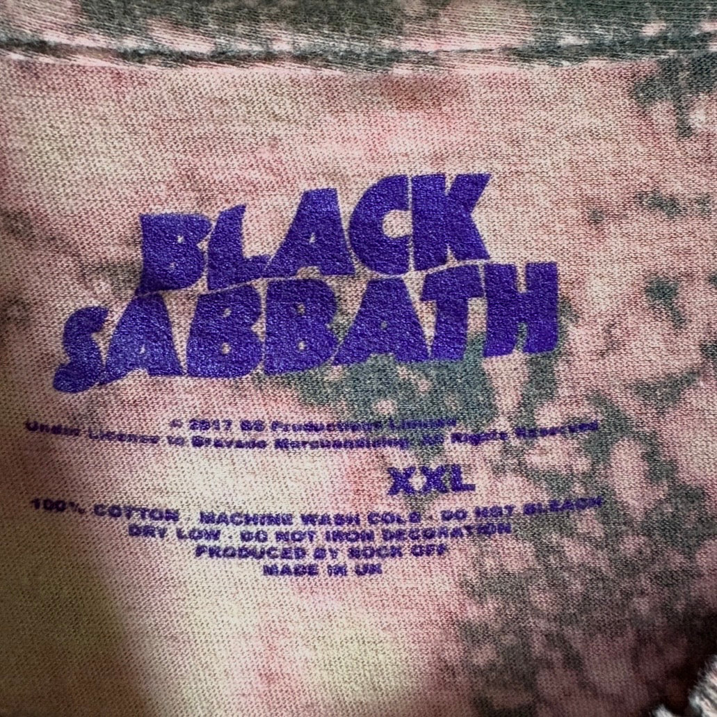 Black Sabbath Bleached Distressed cut off Band Tee