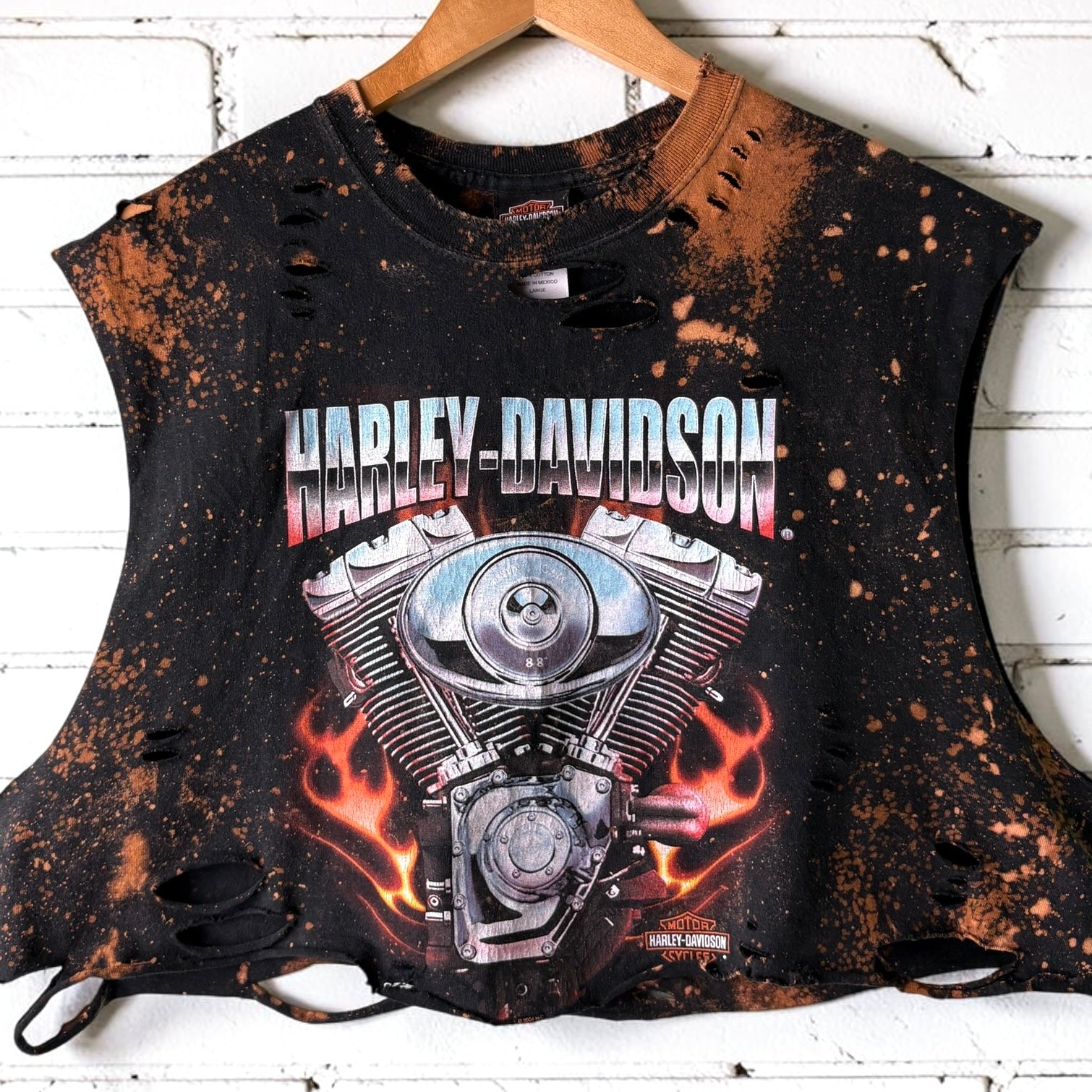 Harley David Wauwatosa Bleached Cropped Tee