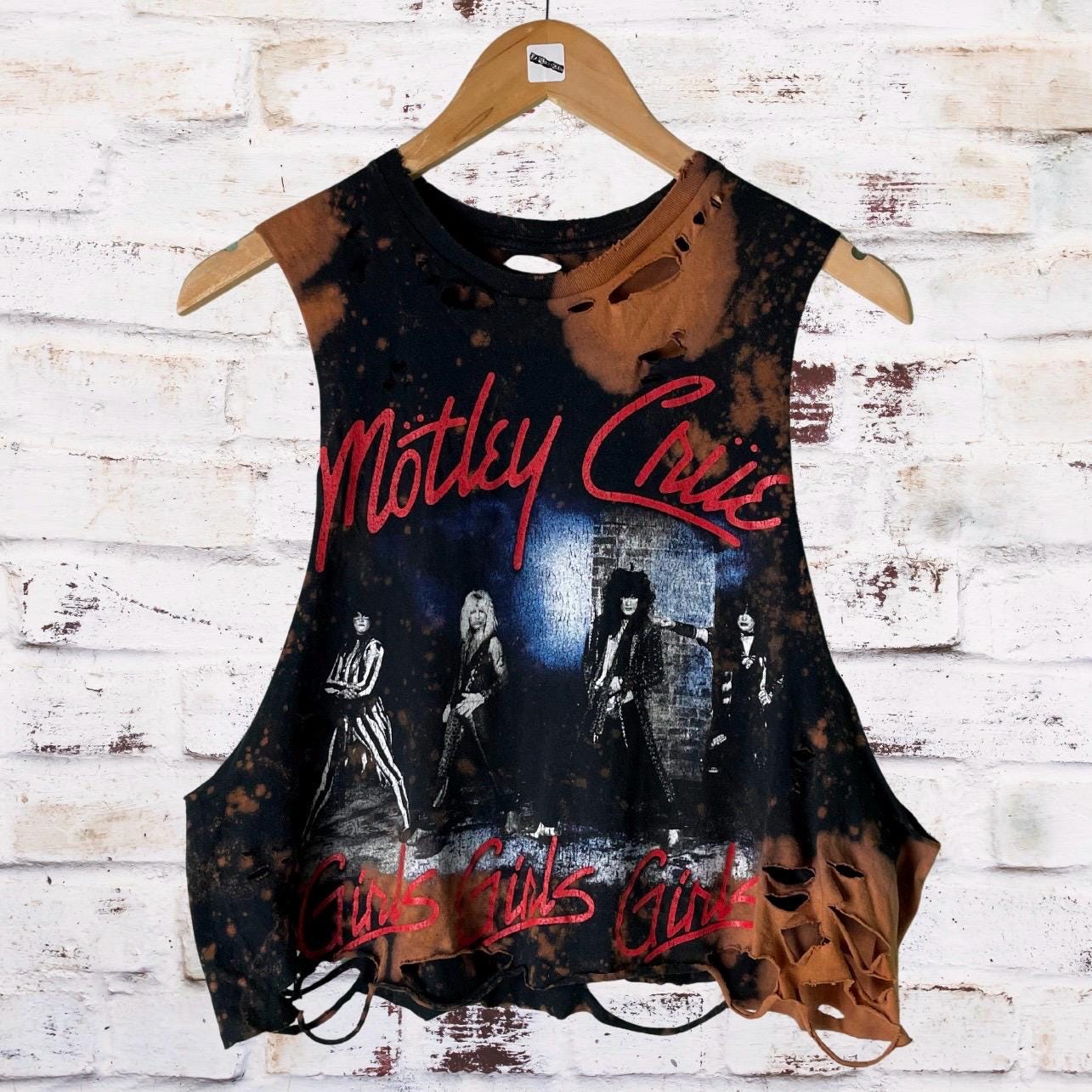 Motley Crue - Girls Girls Girls Bleached Custom Tee