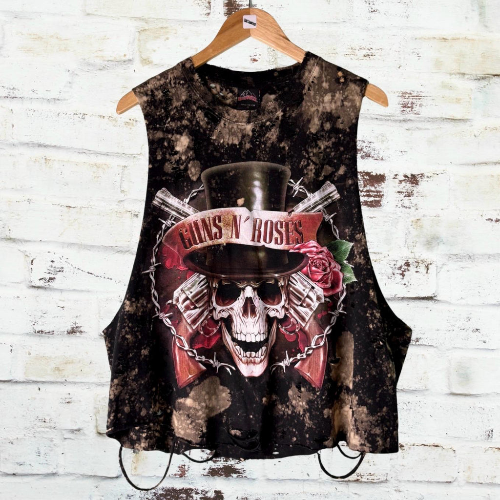 Guns n Roses Distressed Bleached Tee