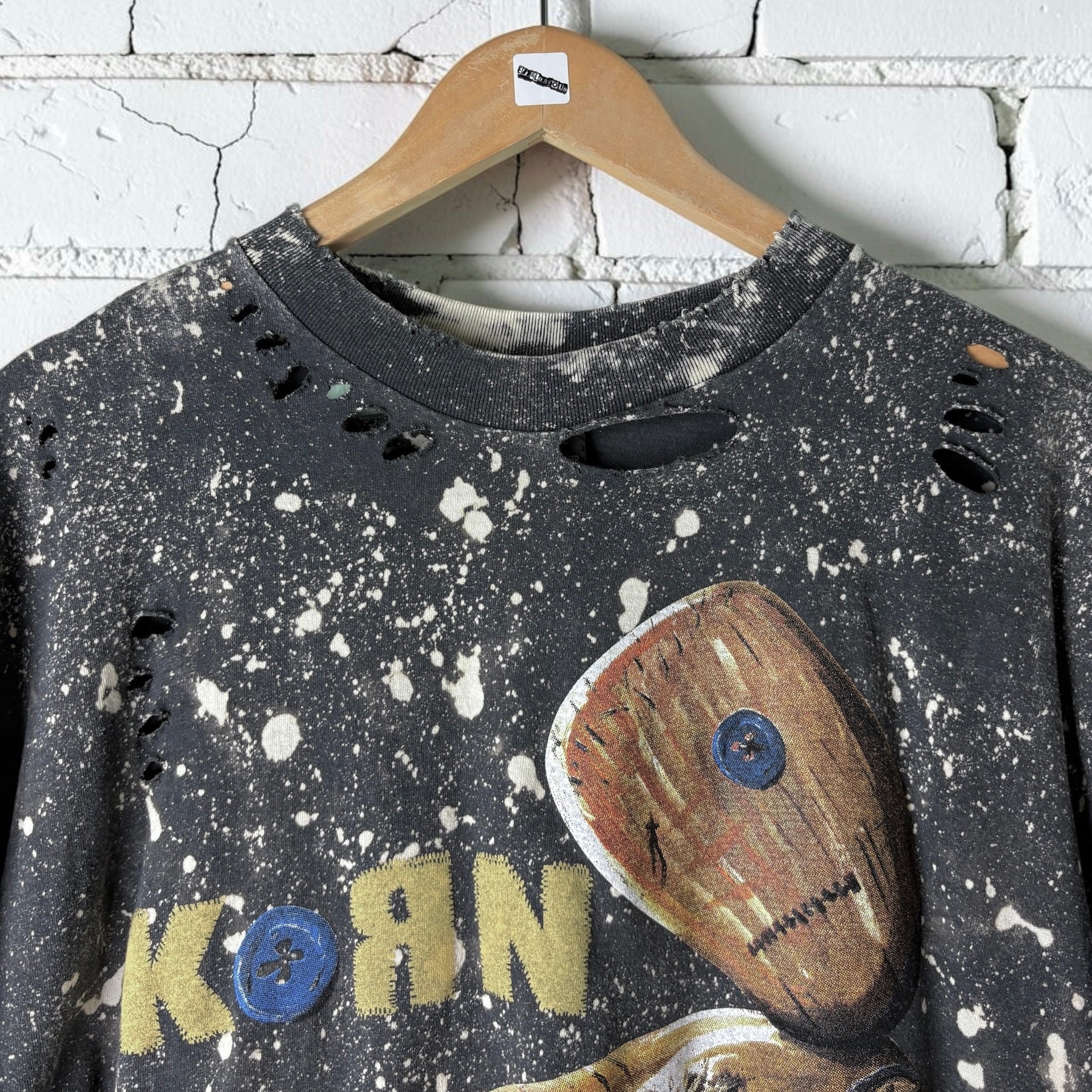 Korn Issues Bleached Distressed Band Tee