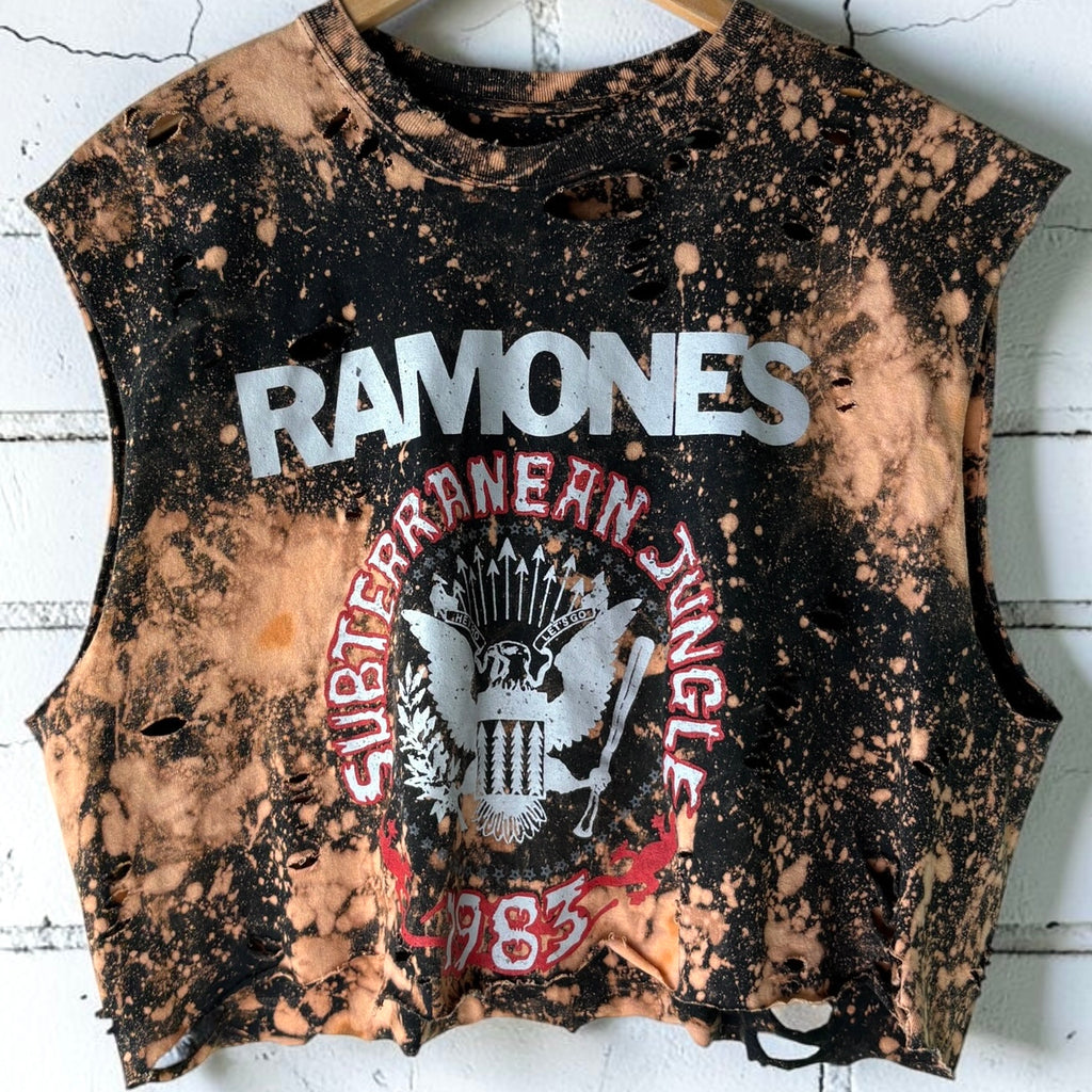 Ramones - Subterranean Jungle Bleached Distressed Tee