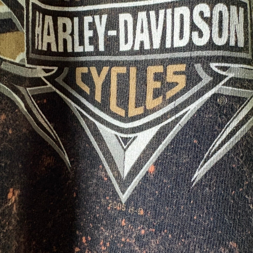 Harley Davidson Iowa Bleached Classic Logo Cropped Tee