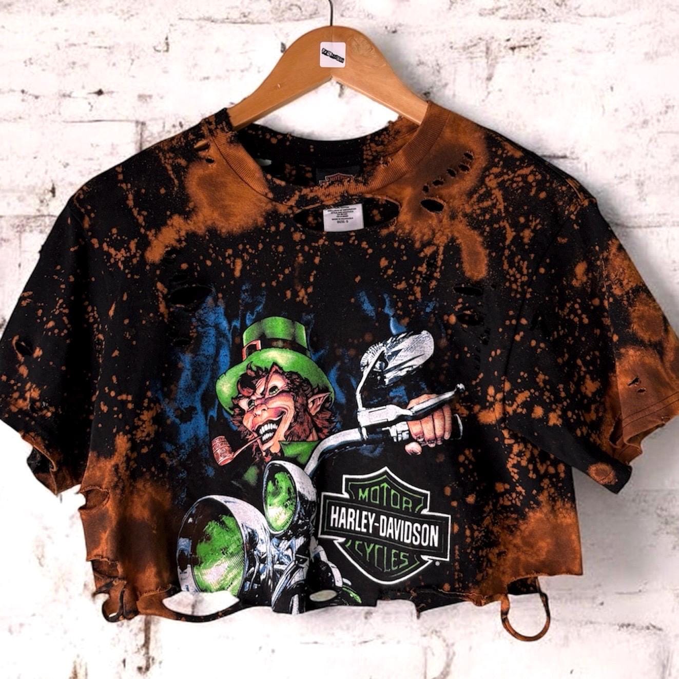Harley Davidson Dublin Bleached Cropped Tee