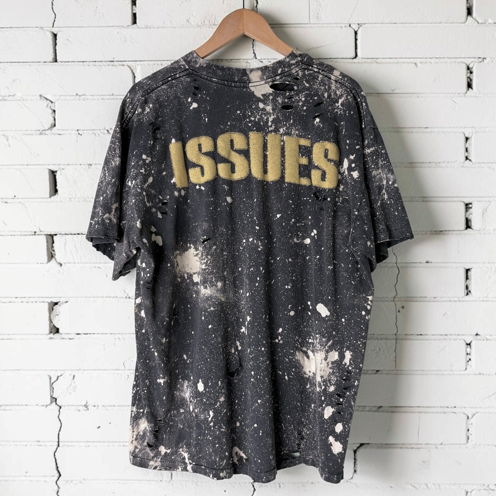 Korn Issues Bleached Distressed Band Tee