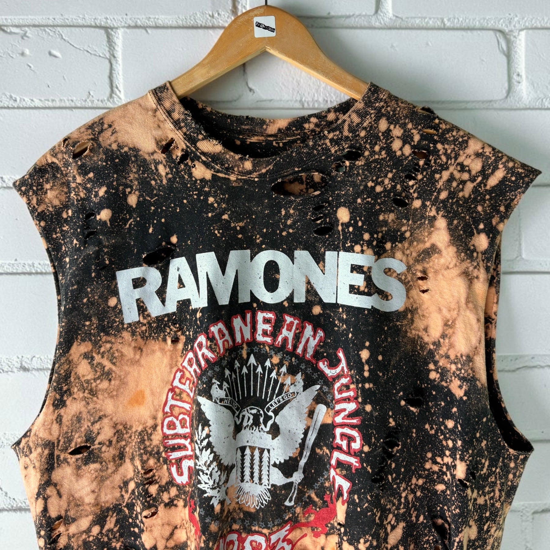 Ramones - Subterranean Jungle Bleached Distressed Tee