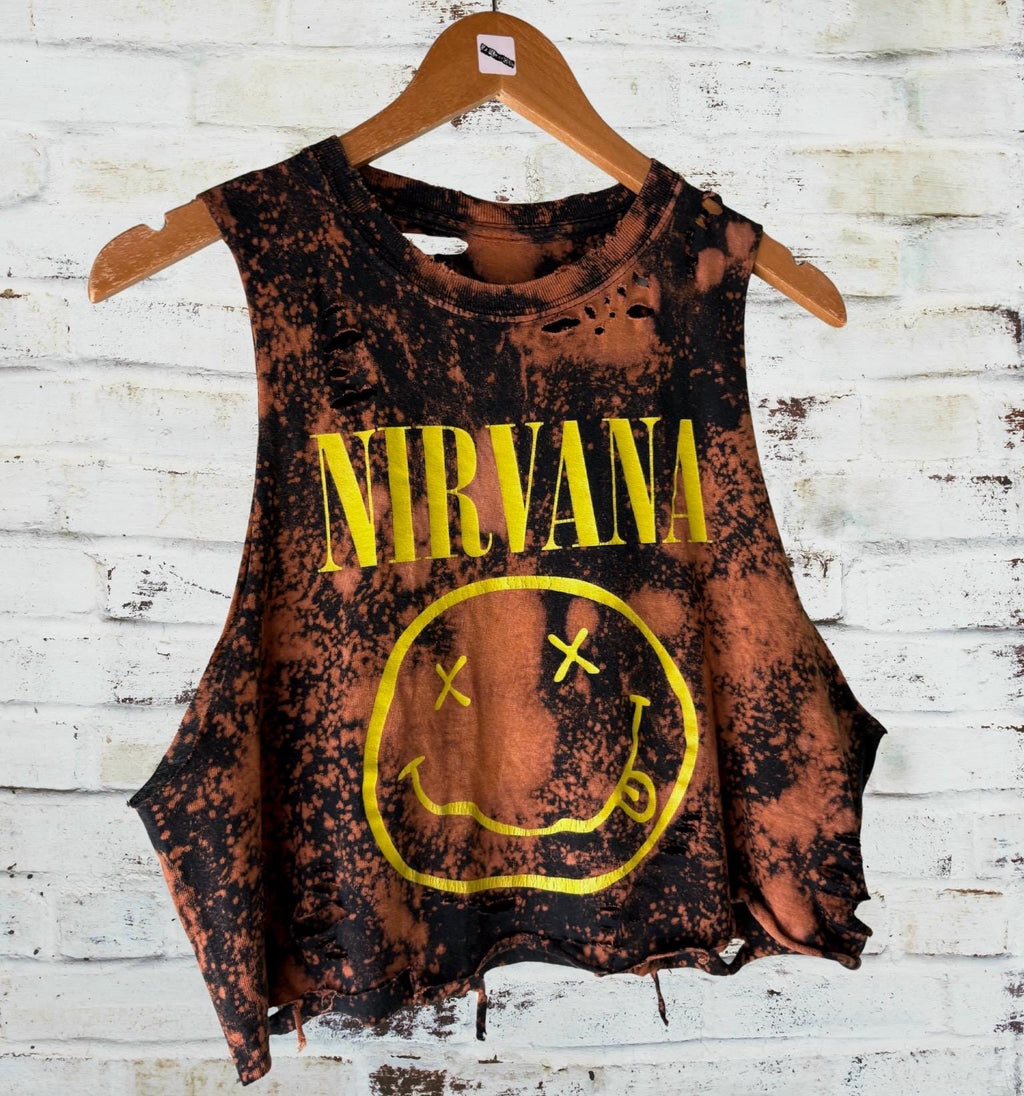 Nirvana Smiley Shredded Tee