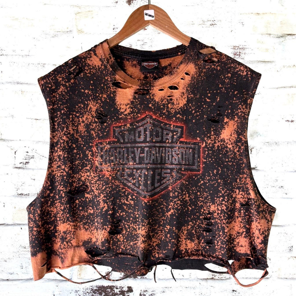 Harley Davidson Florida Bleached Custom Thrashed T-Shirt