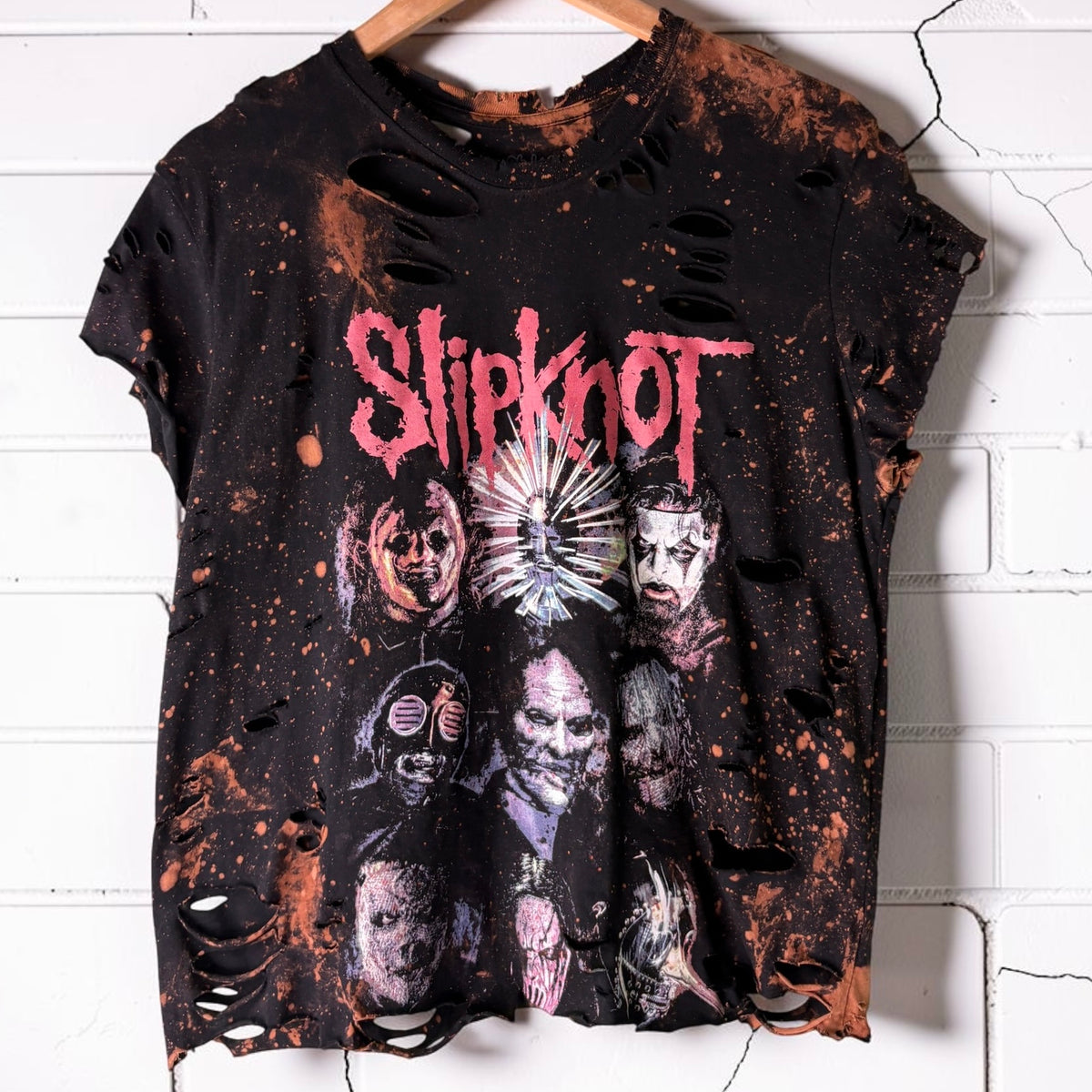 Slipknot Distressed Band Tee Size Medium