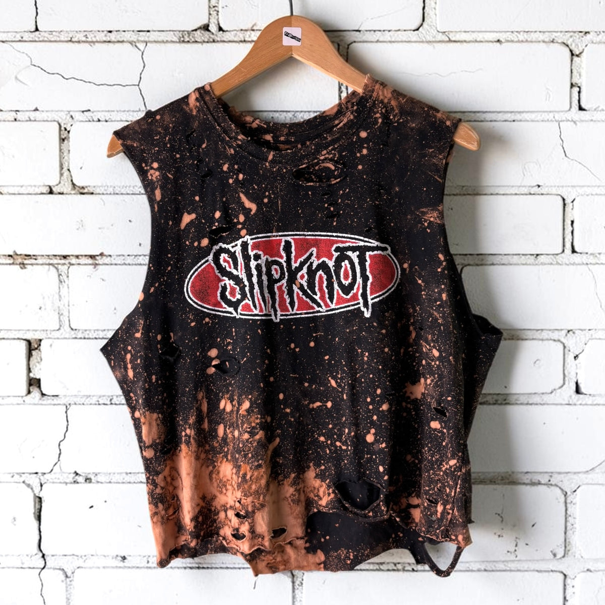 Slipknot Bleached Distressed Band Tee