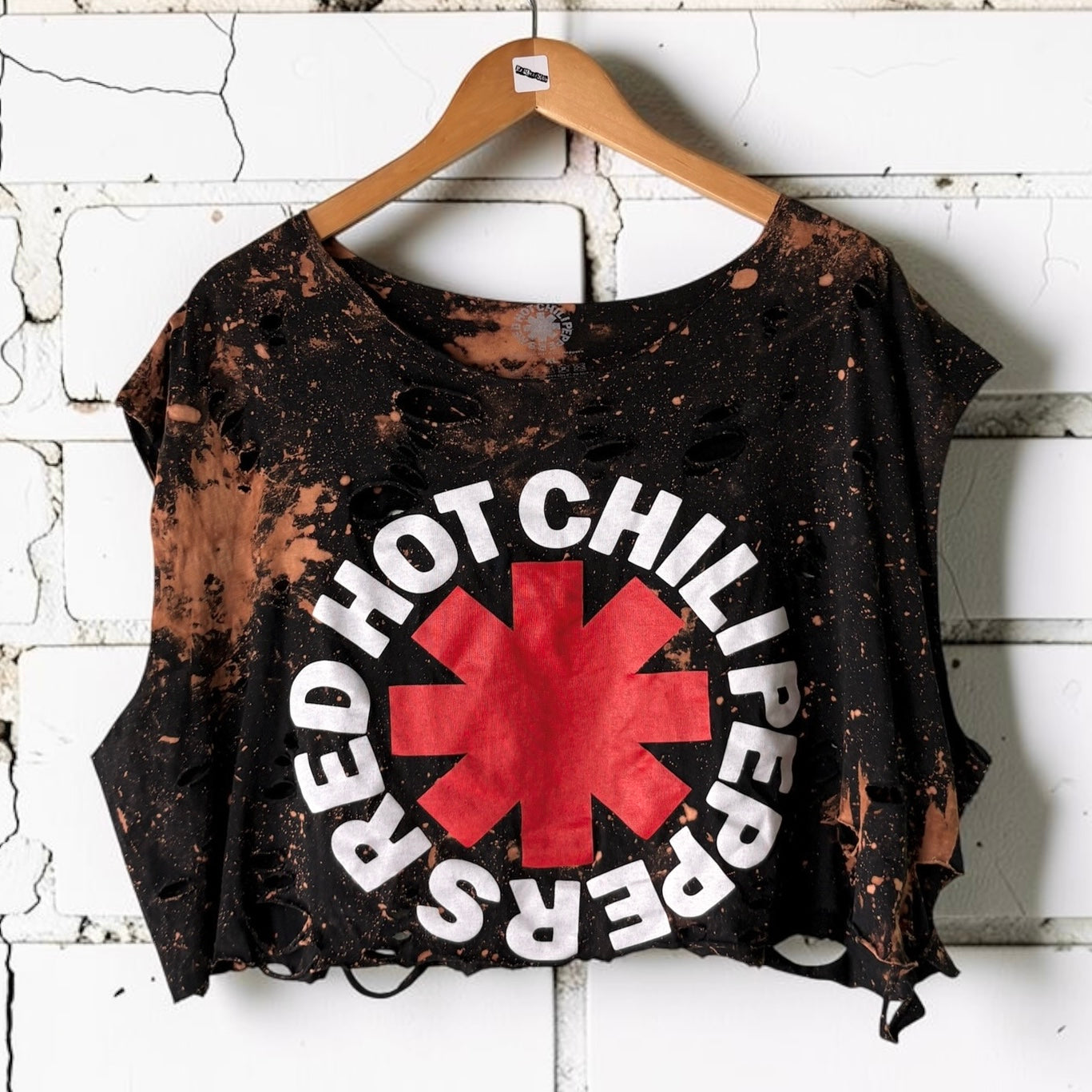 Red Hot Chili Peppers - Classic Logo Bleached Distressed Band Tee