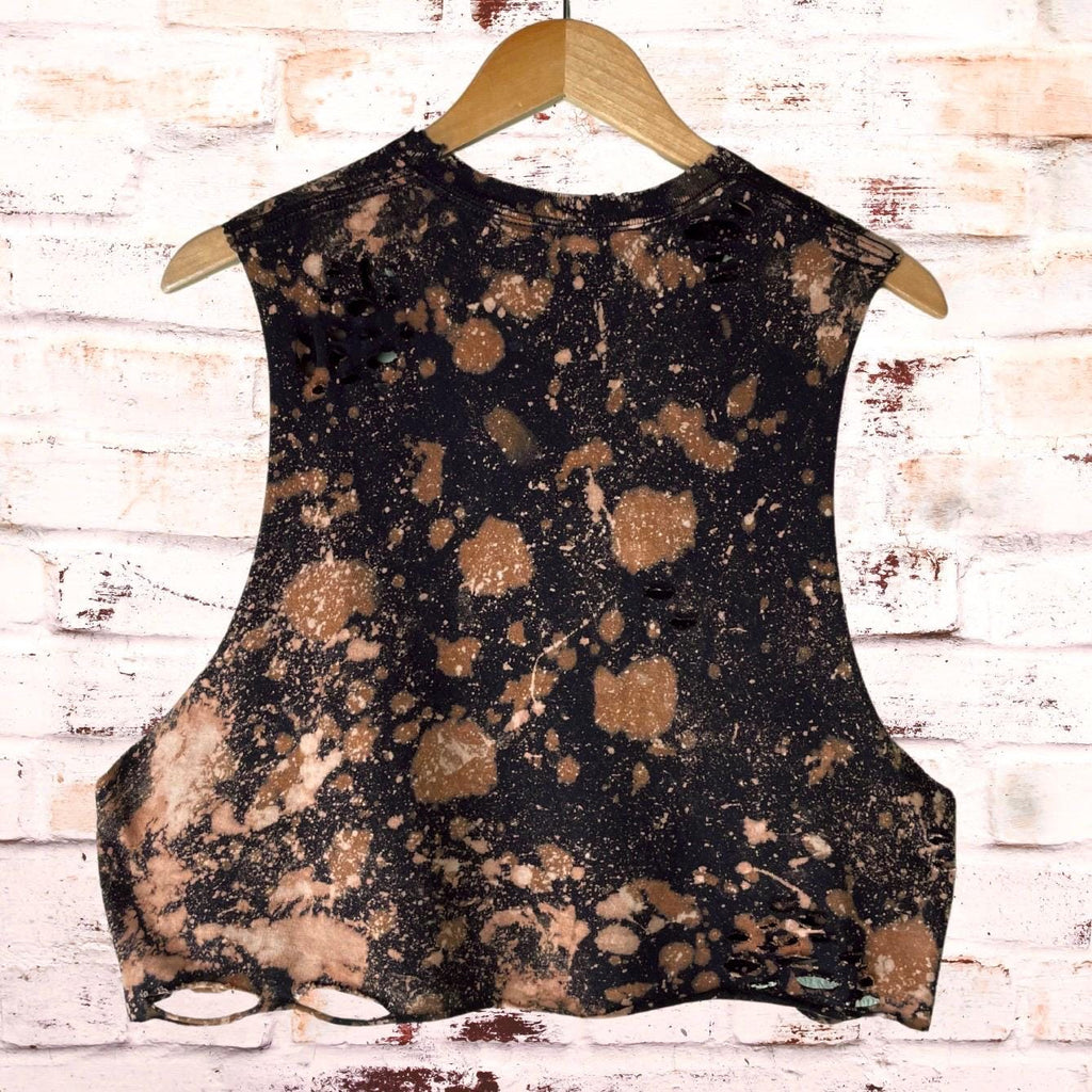 Ramones Classic Logo Bleached Shredded Band Tee