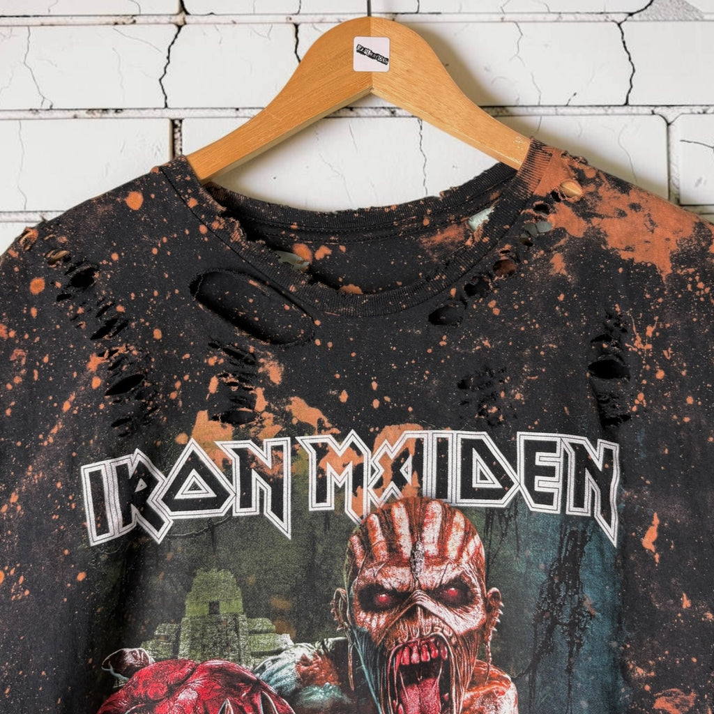 Iron Maiden - Bleached Distressed Band Tee