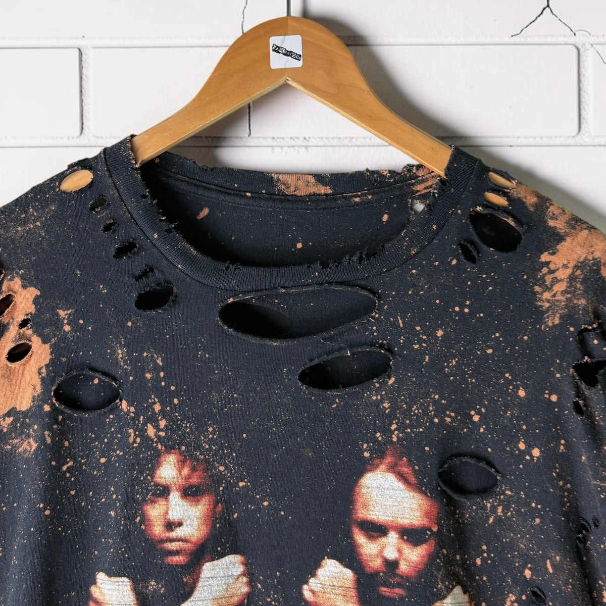 Custom Metallica Band Tee | Hand-Bleached Thrashed T-shirt