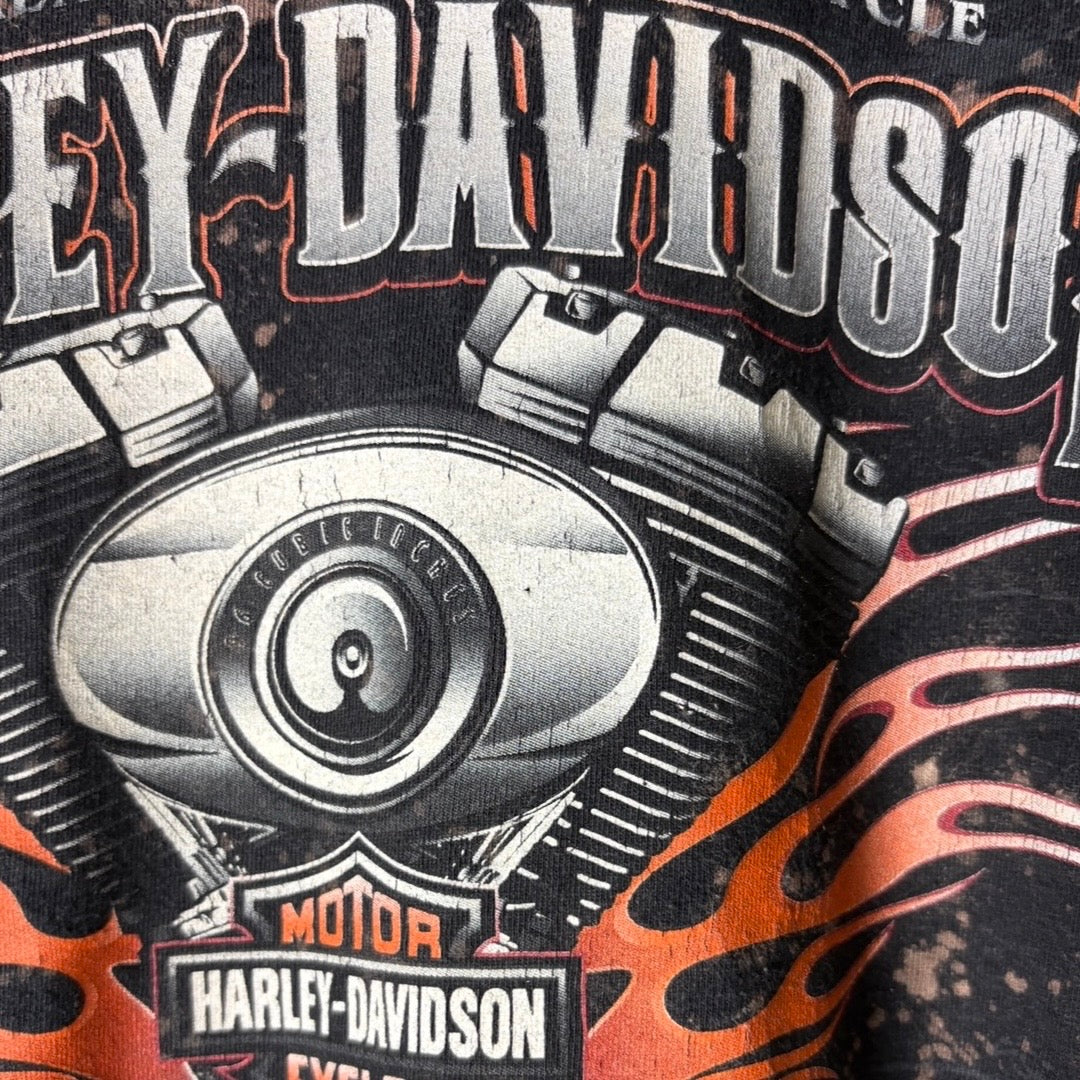 Harley Davidson Newmarket Bleached Distressed Cropped Tee