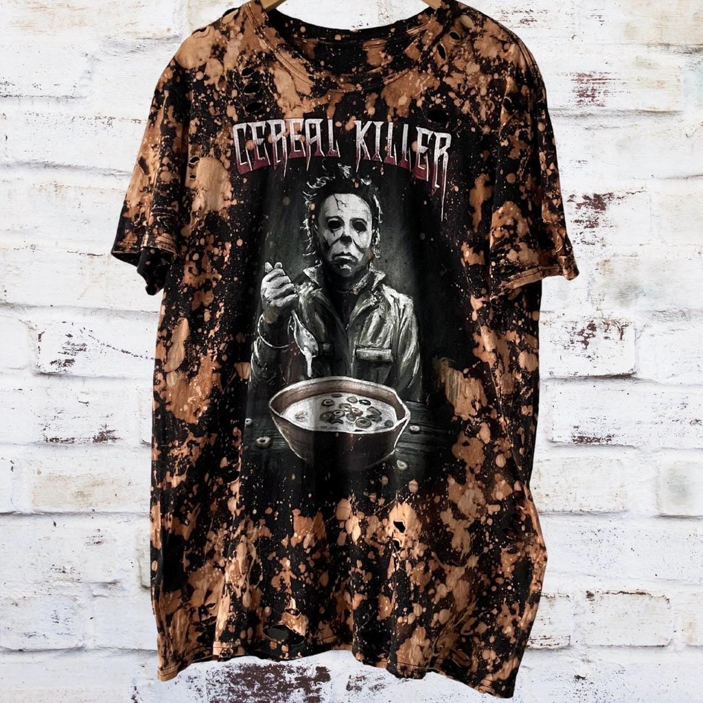 Michael Myers Cereal Killer Distressed T-Shirt