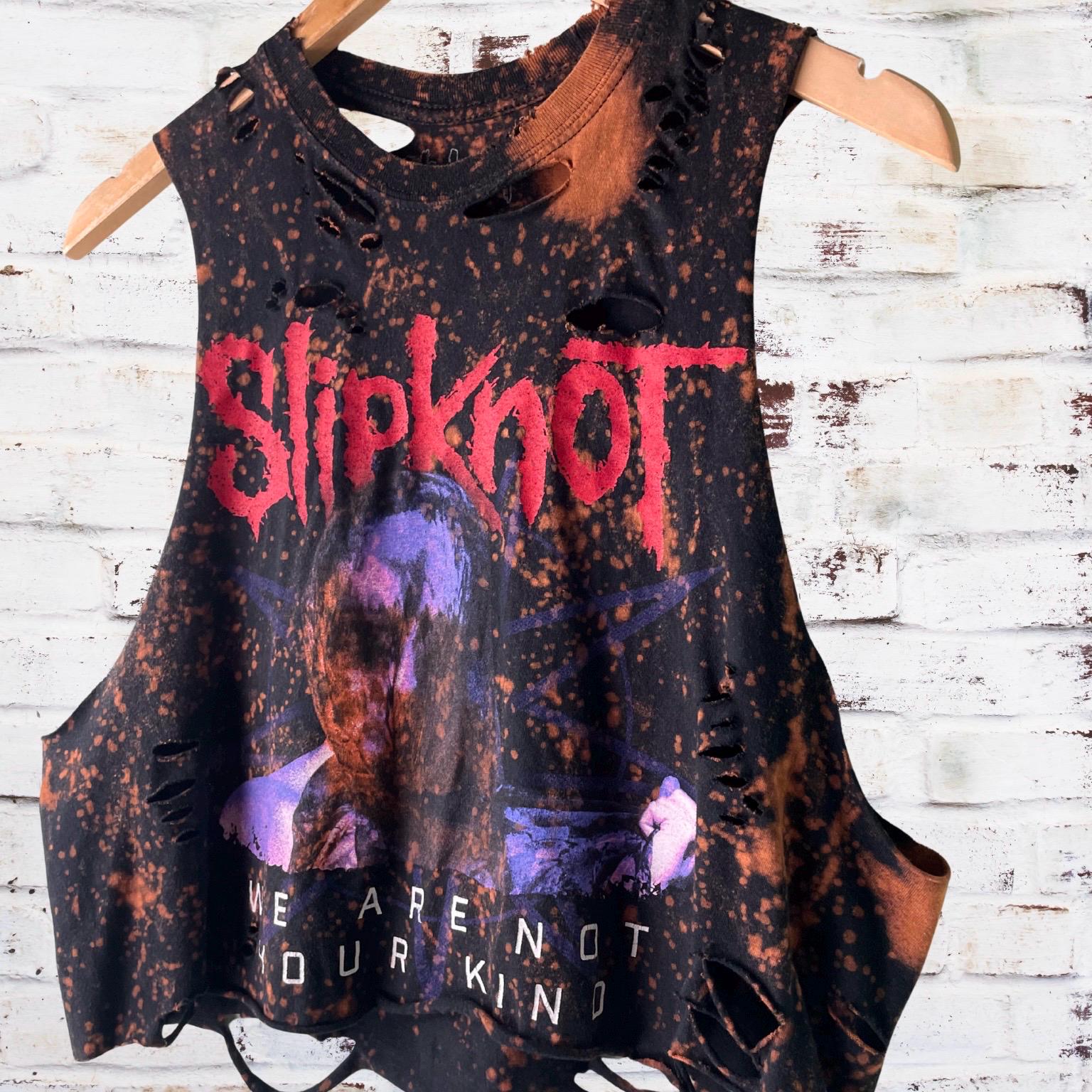 Slipknot We Are Not Your Kind Distressed Cropped Tee