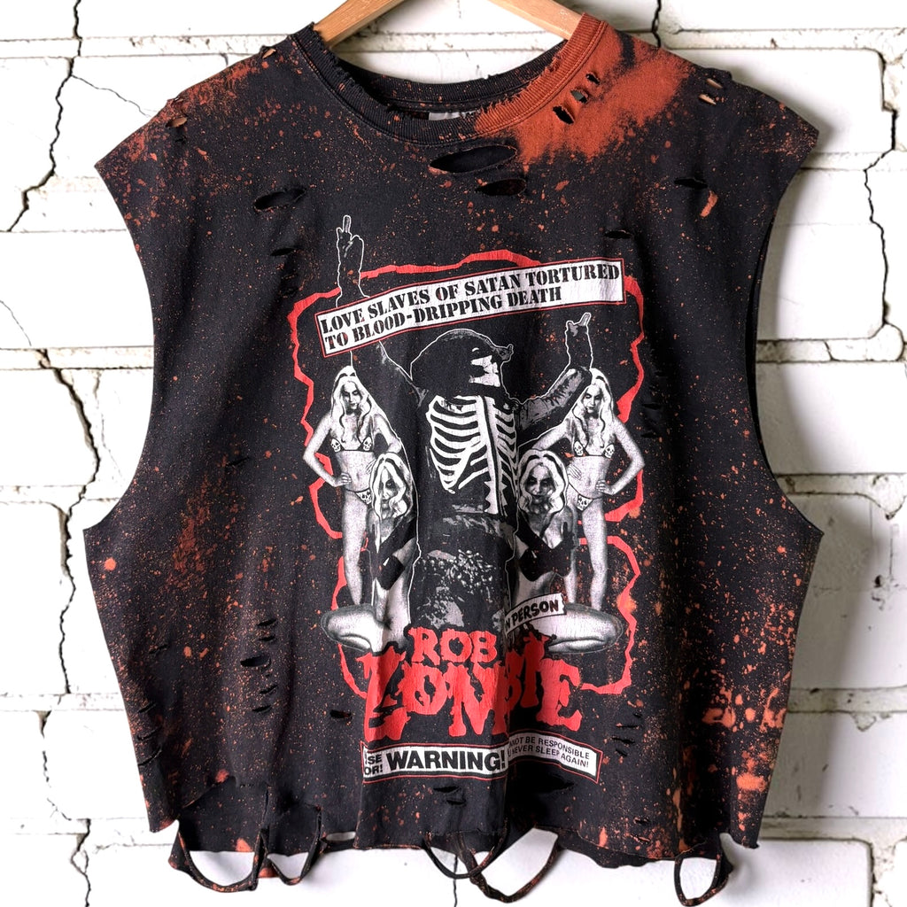 Rob Zombie Bleached Distressed T-Shirt Size XL
