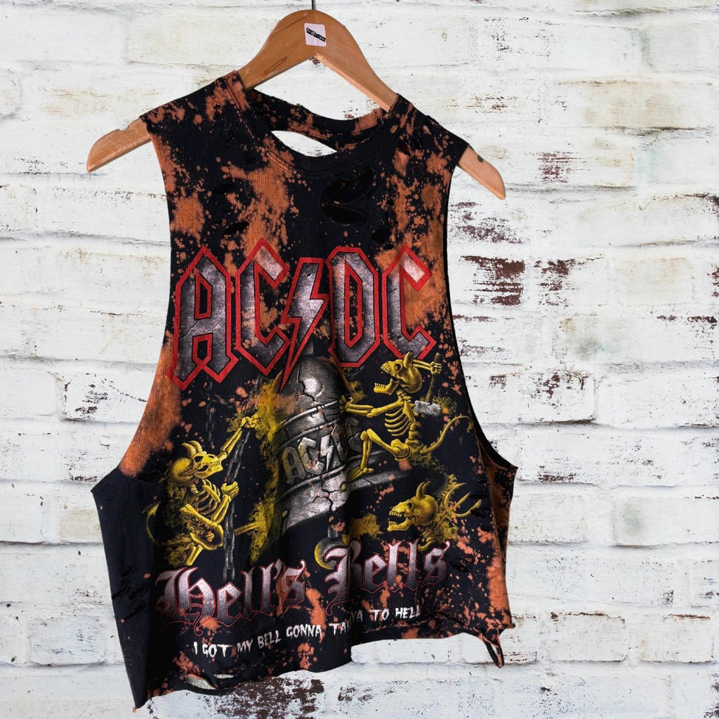 AC/DC Hells Bells Shredded Band Tee