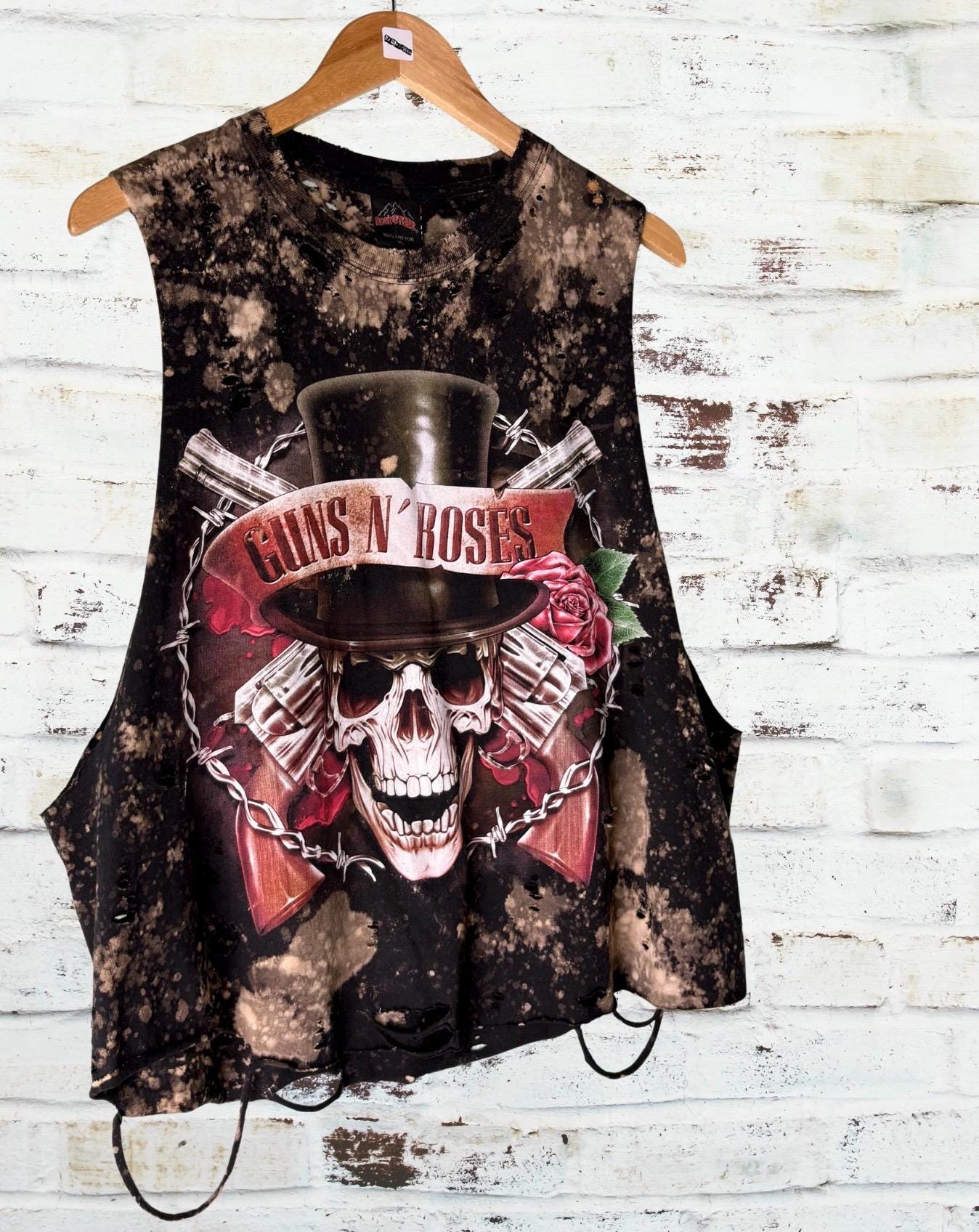 Guns n Roses Distressed Bleached Tee