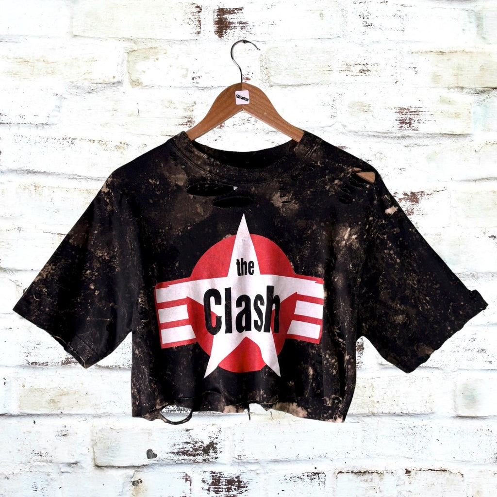 The Clash Cropped Shredded Tee