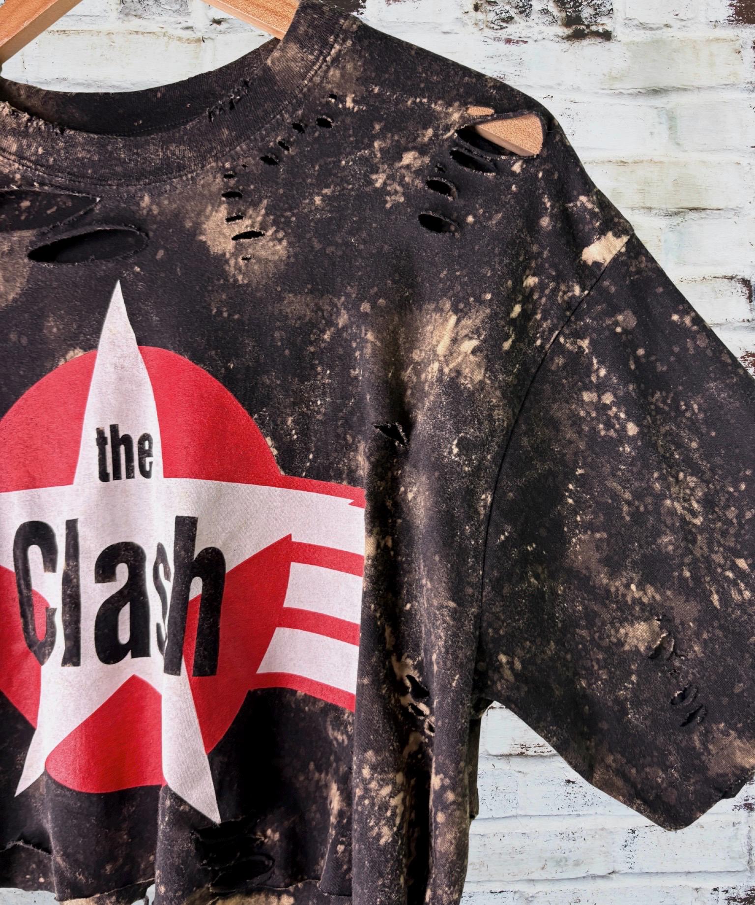 The Clash Cropped Shredded Tee