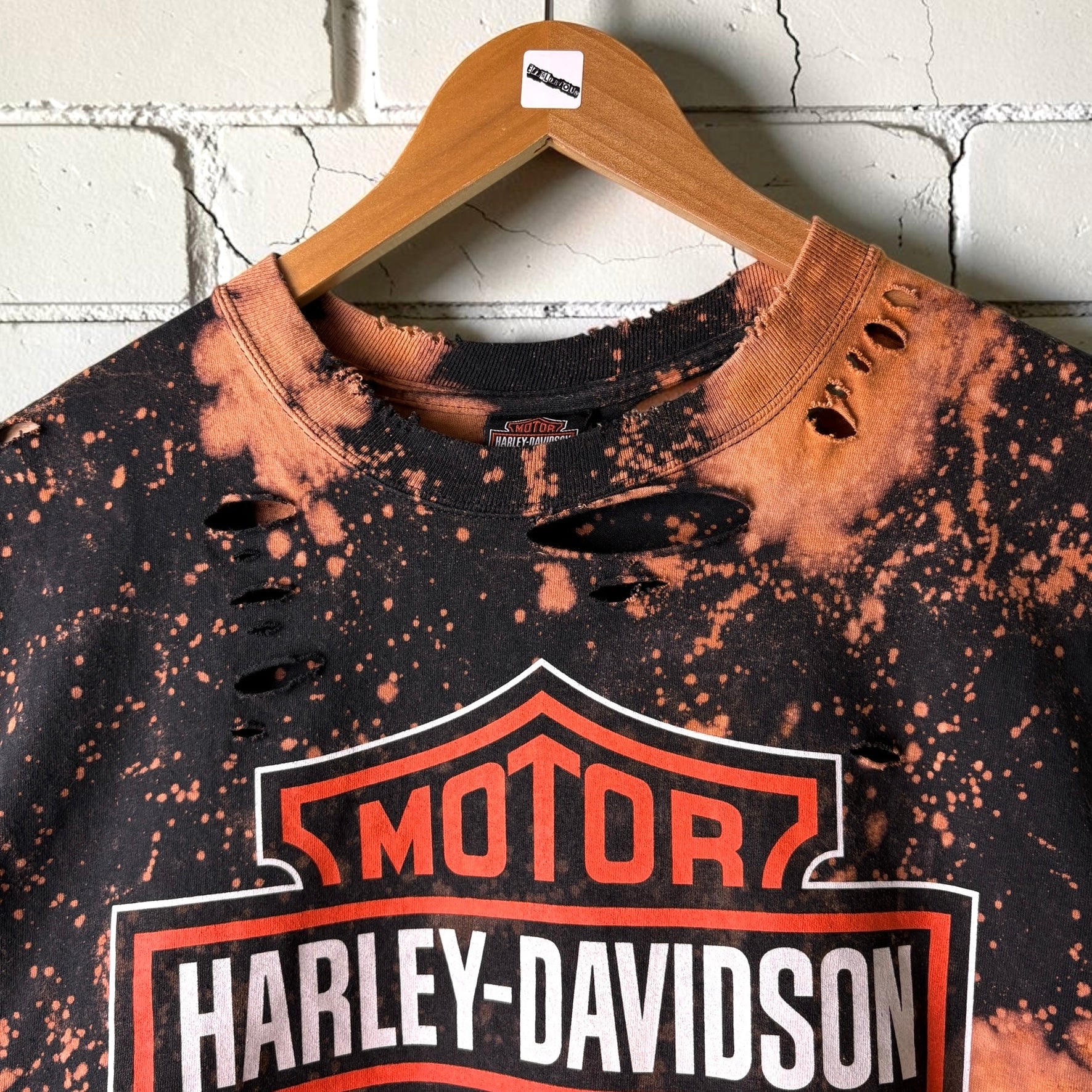 Harley Davidson Edinburgh Classic Logo Distressed Tee
