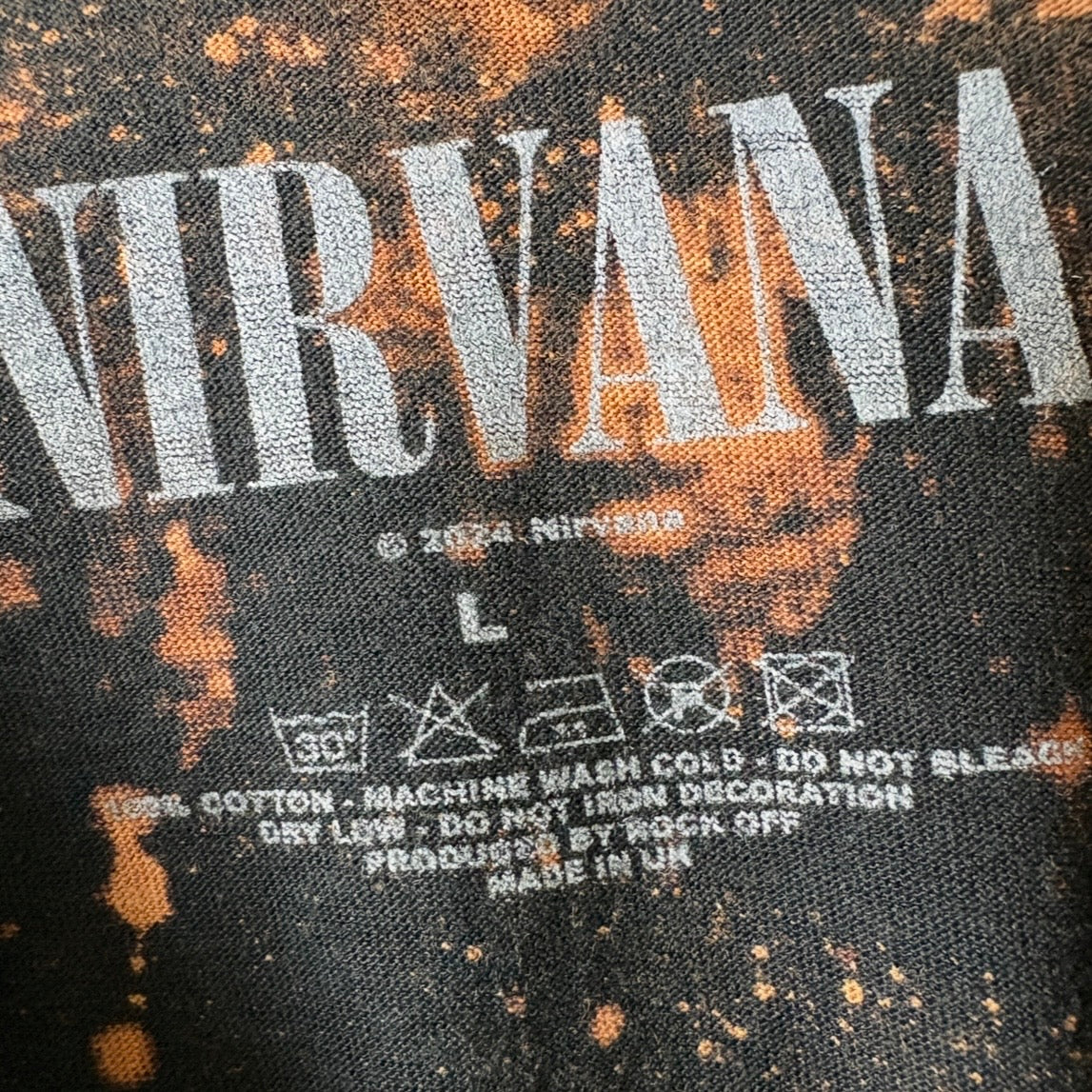 Nirvana - In Utero Bleach Cropped Distressed Tee
