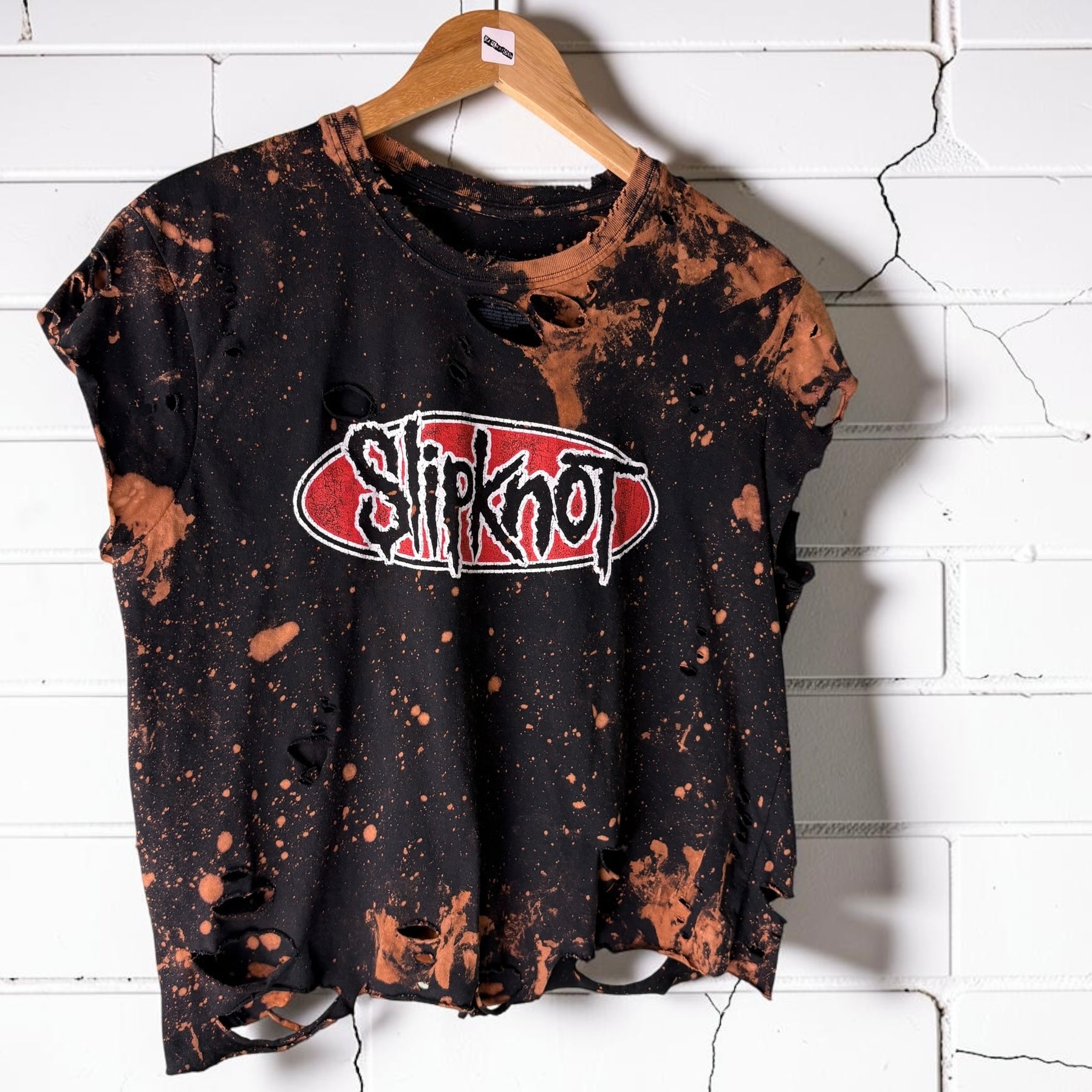 Slipknot Bleached Distressed Band Tee