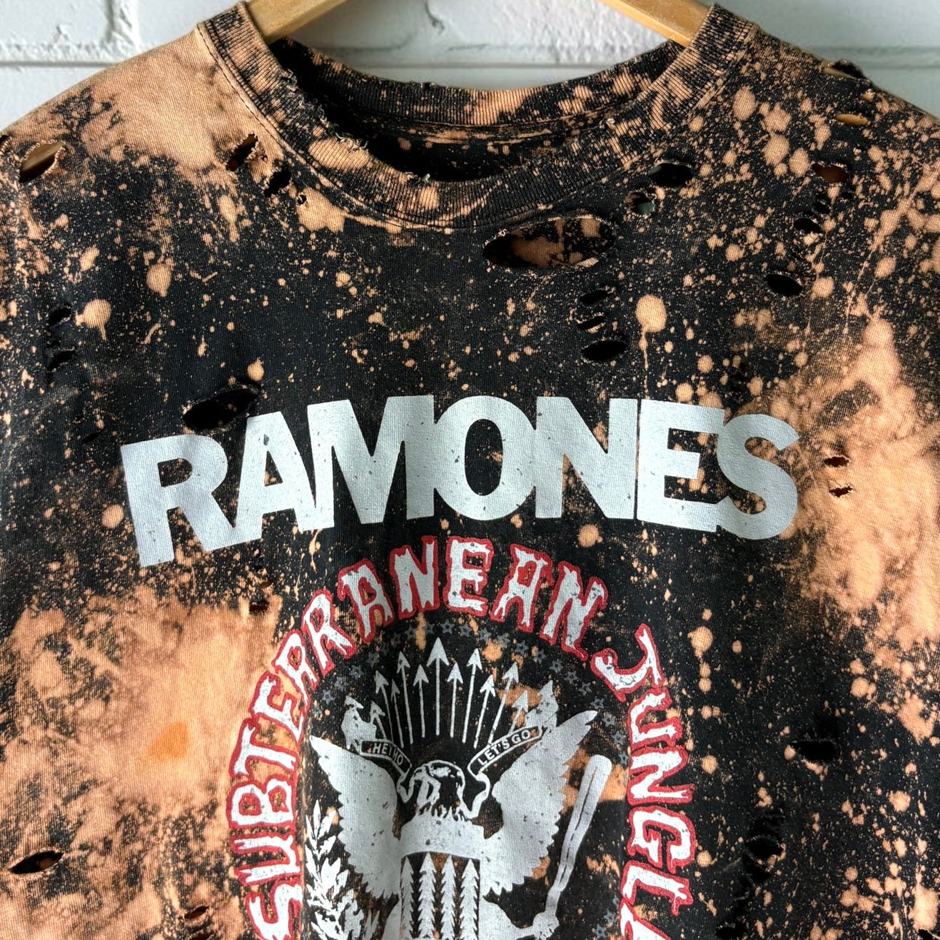 Ramones - Subterranean Jungle Bleached Distressed Tee
