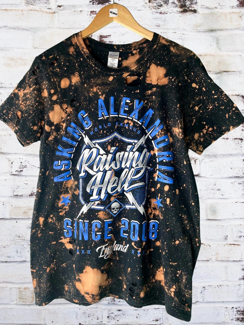 Asking Alexandria Bleached Distressed Band Shirt