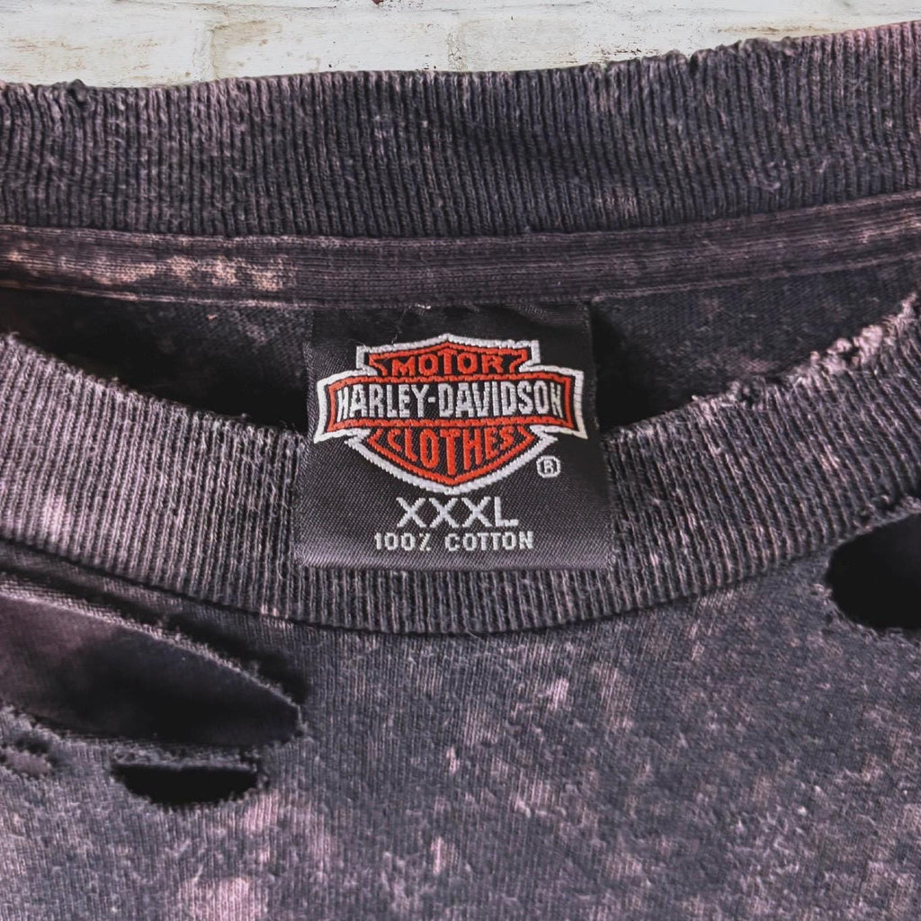 Harley Davidson Classic Logo Bleached Cropped Tee