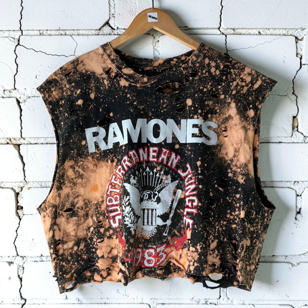 Ramones - Subterranean Jungle Bleached Distressed Tee