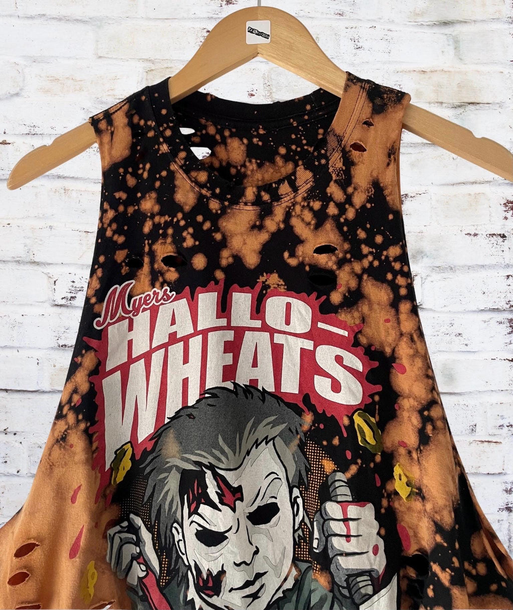 Michael Myers Cropped Distressed Tee