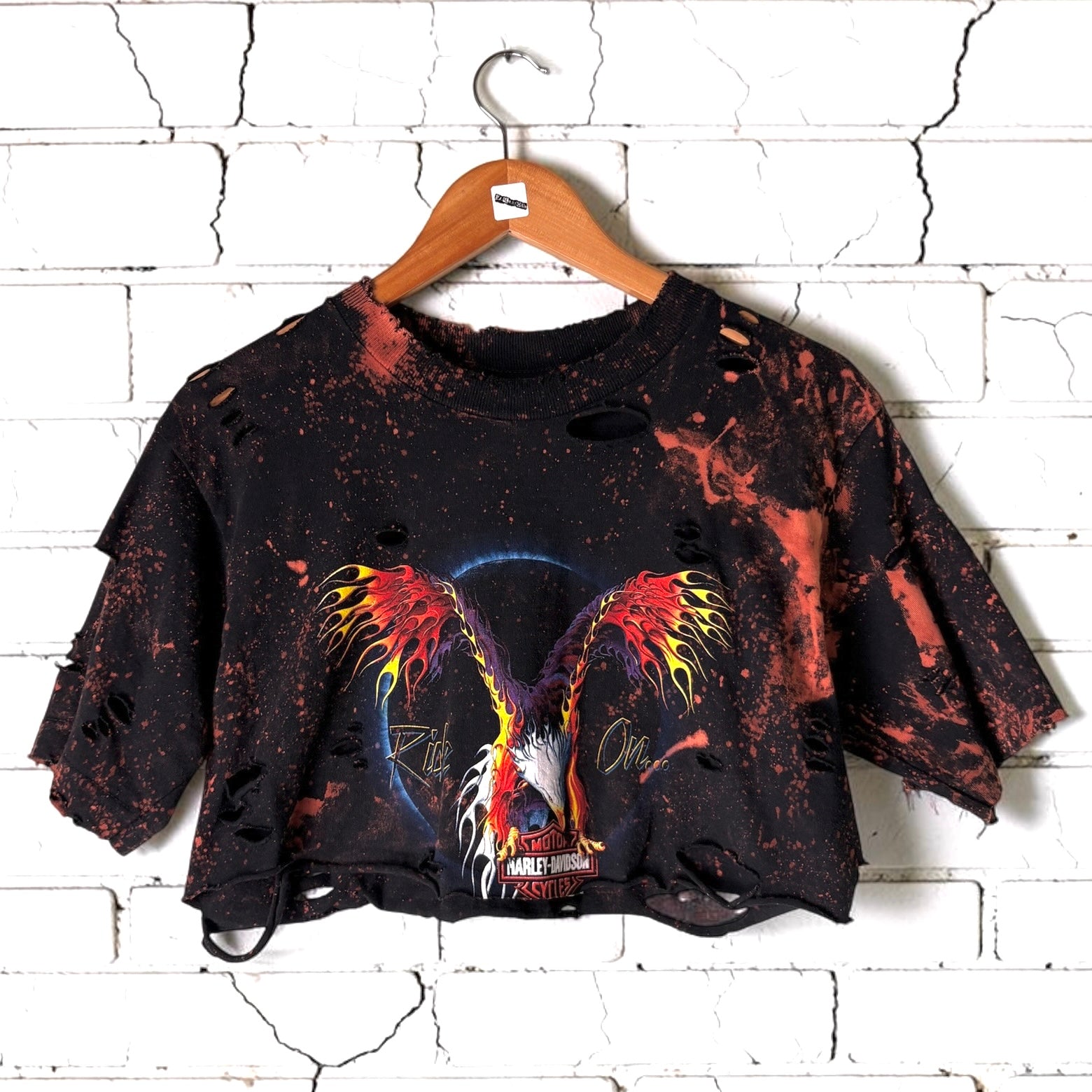 Harley Davidson Hawaii Bleached Cropped Tee