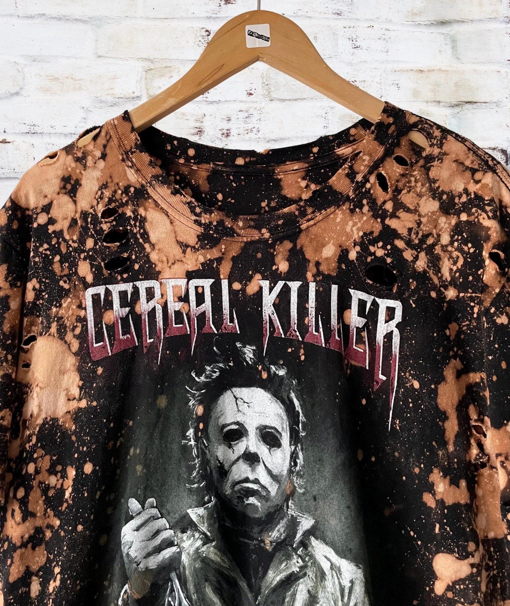 Michael Myers Cereal Killer Distressed T-Shirt