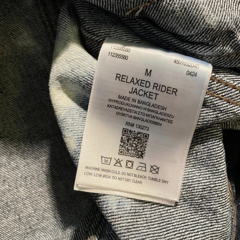 Bleached Splattered Vintage Reworked Denim Jacket