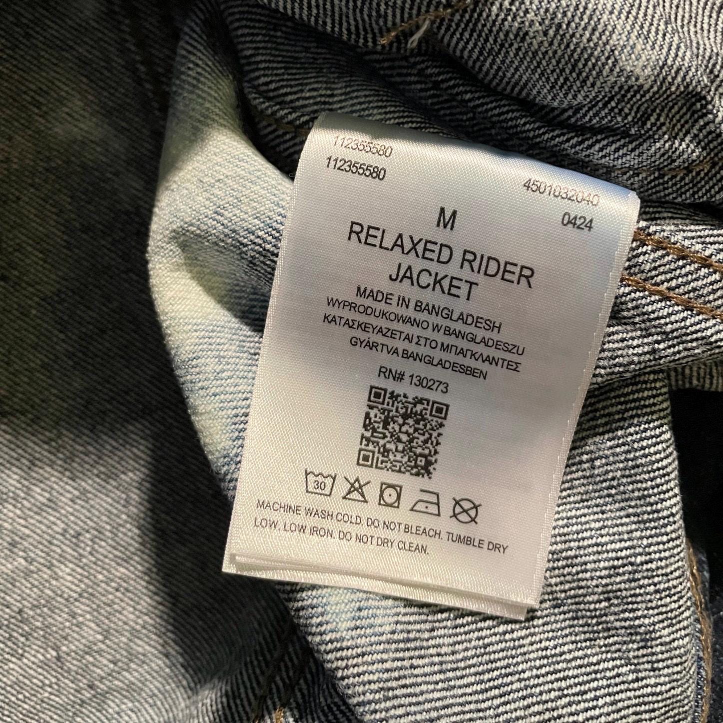 Bleached Splattered Vintage Reworked Denim Jacket