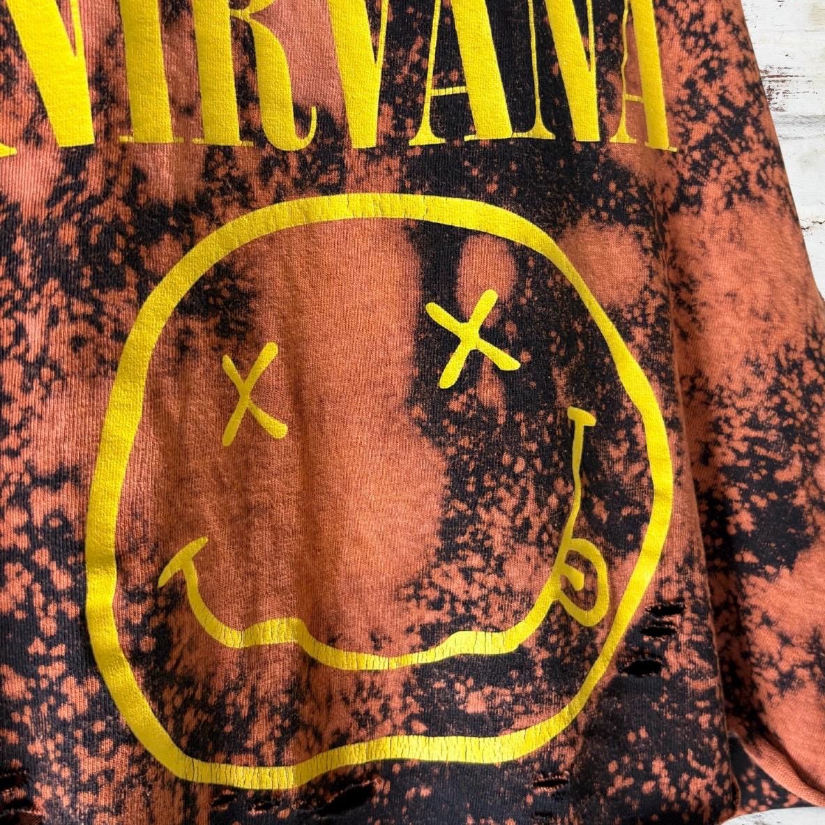 Nirvana Smiley Shredded Tee