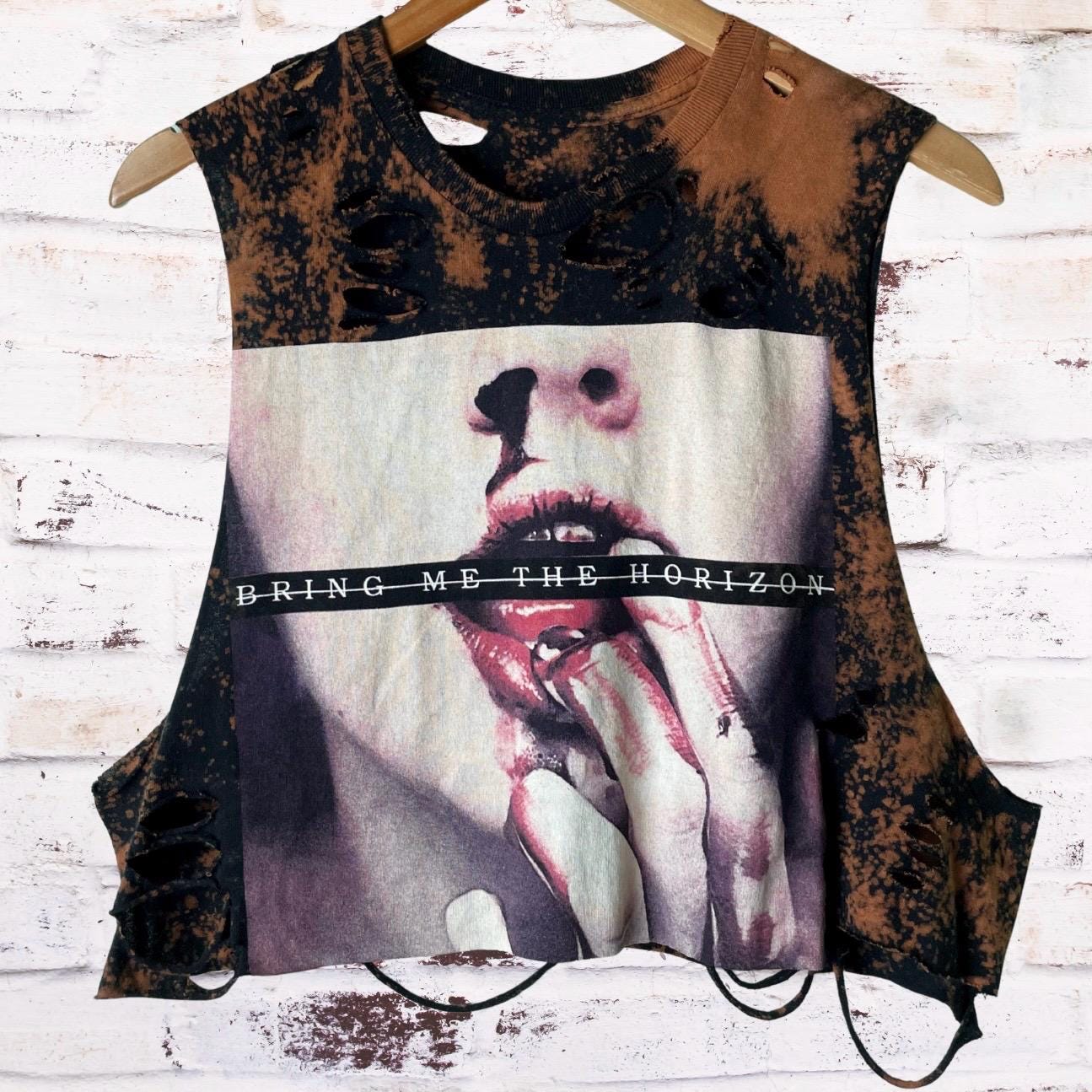 Bring Me The Horizon Cropped Bleached Shirt