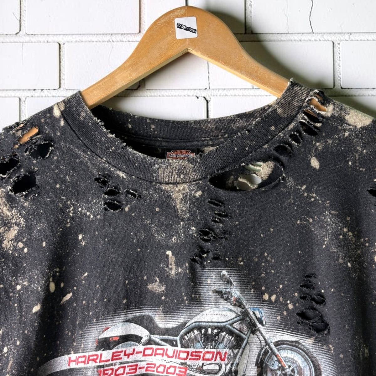 Harley Davidson Orlando Bleached Distressed Cropped Tee