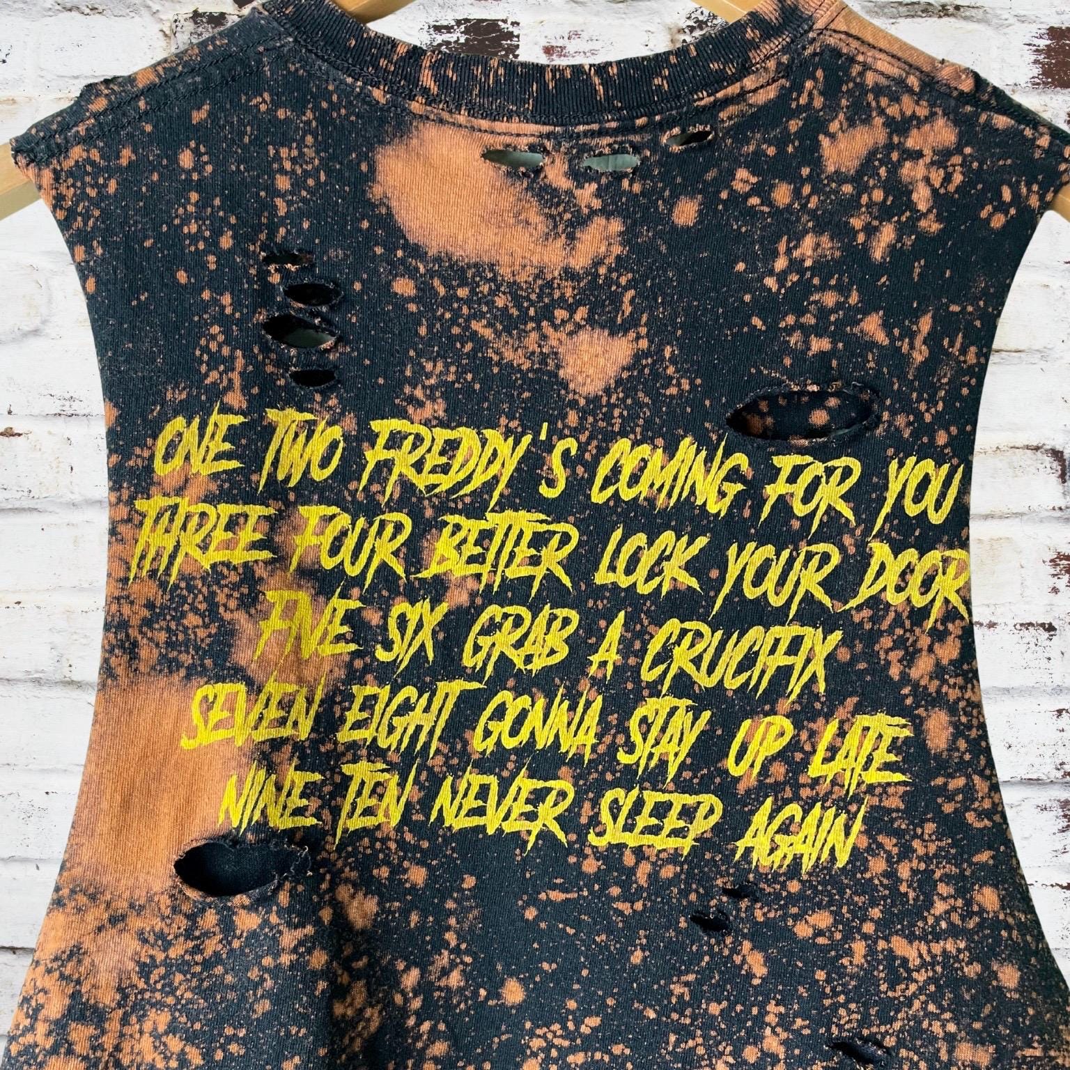 A Nightmare On Elm Street Bleached Shredded Tee